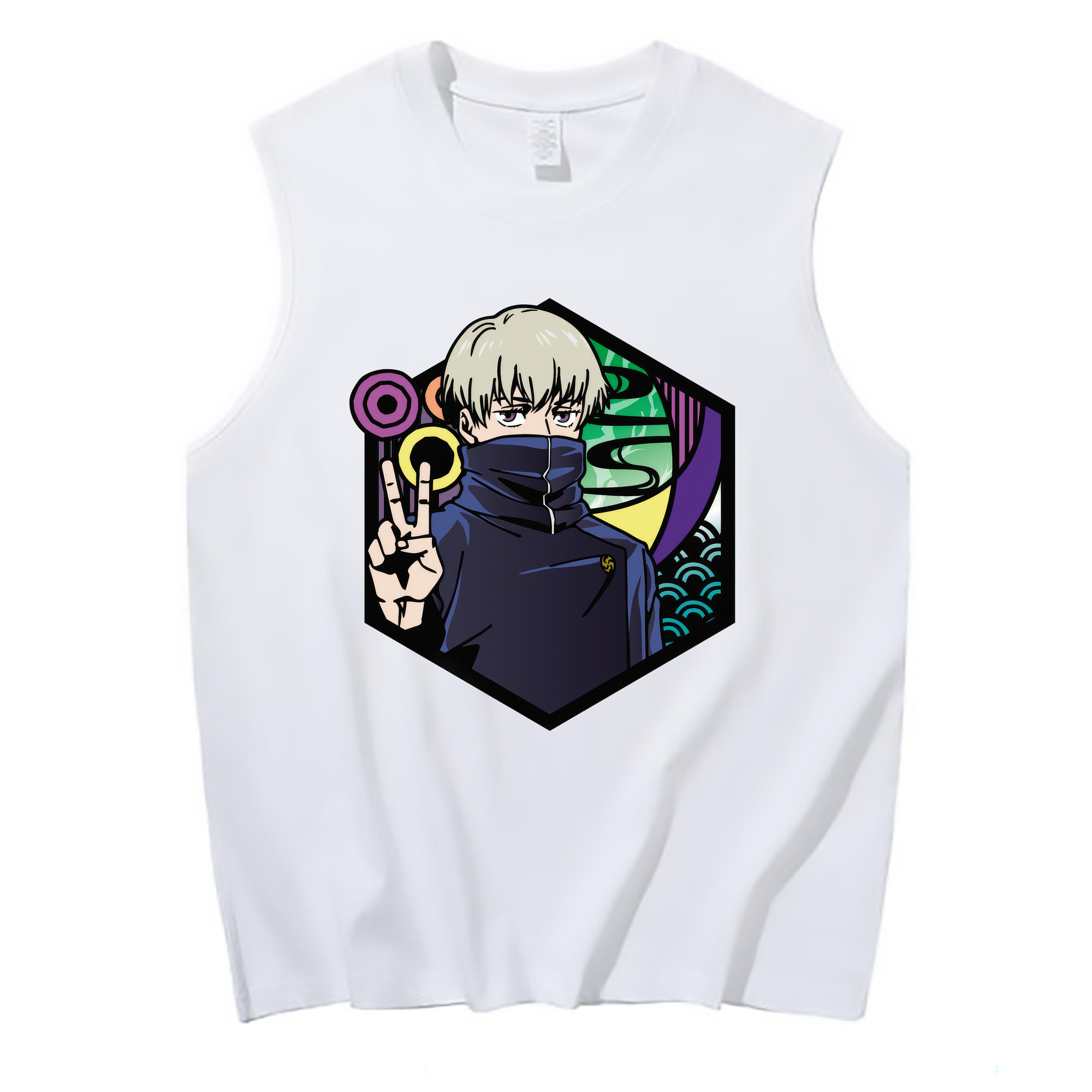 （画像用） 呪術廻戦 Jujutsu Kaisen コットン100％タンクトップ（フロントプリント）