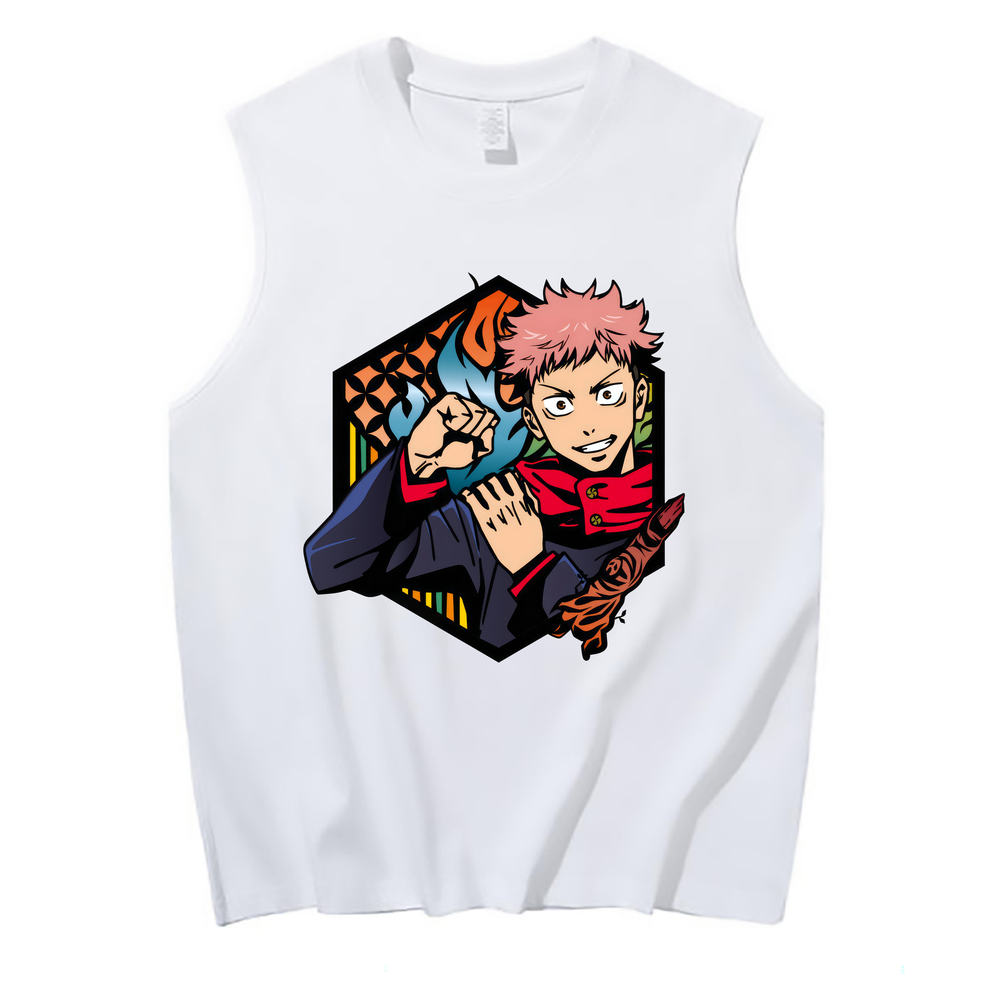 （画像用） 呪術廻戦 Jujutsu Kaisen コットン100％タンクトップ（フロントプリント）