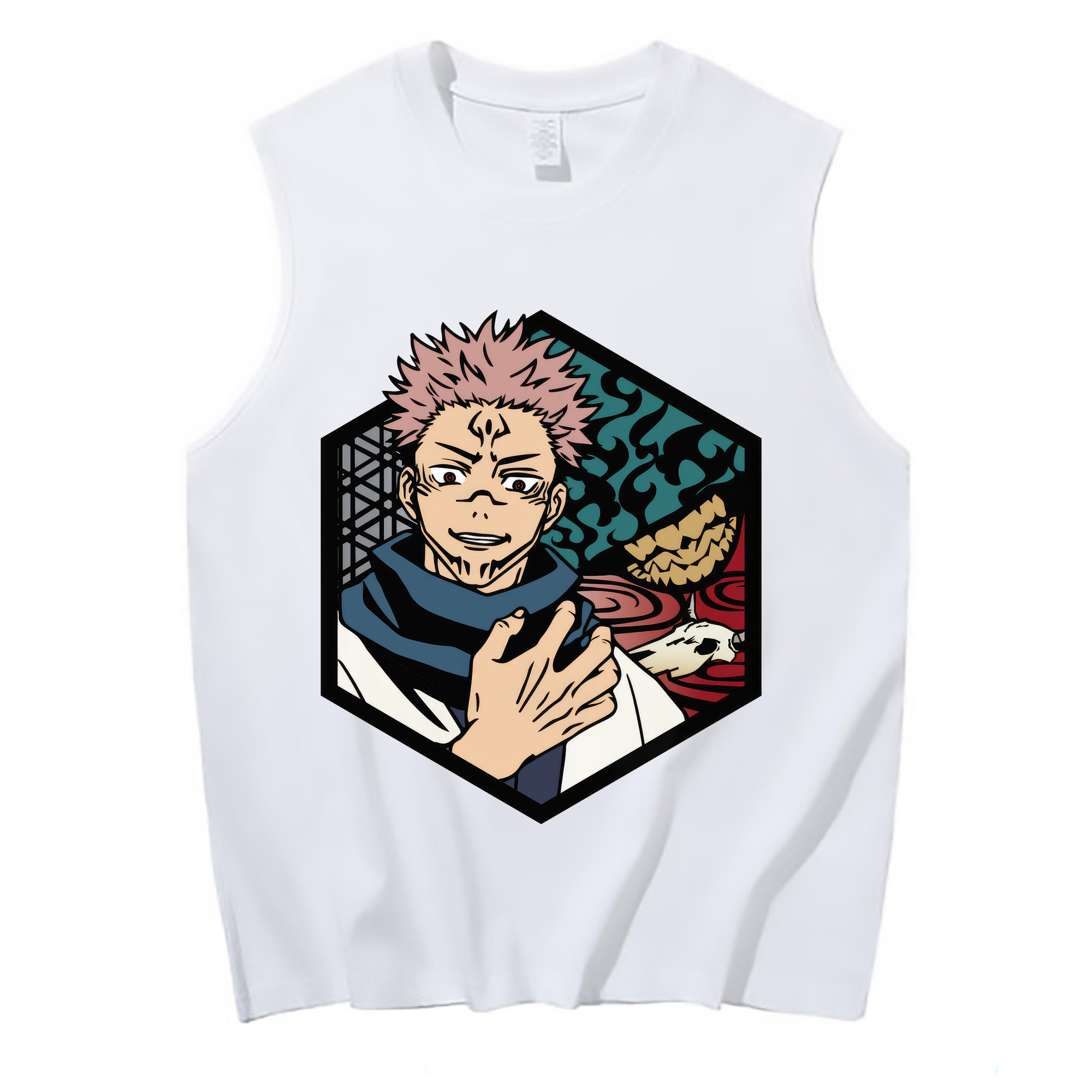 （画像用） 呪術廻戦 Jujutsu Kaisen コットン100％タンクトップ（フロントプリント）