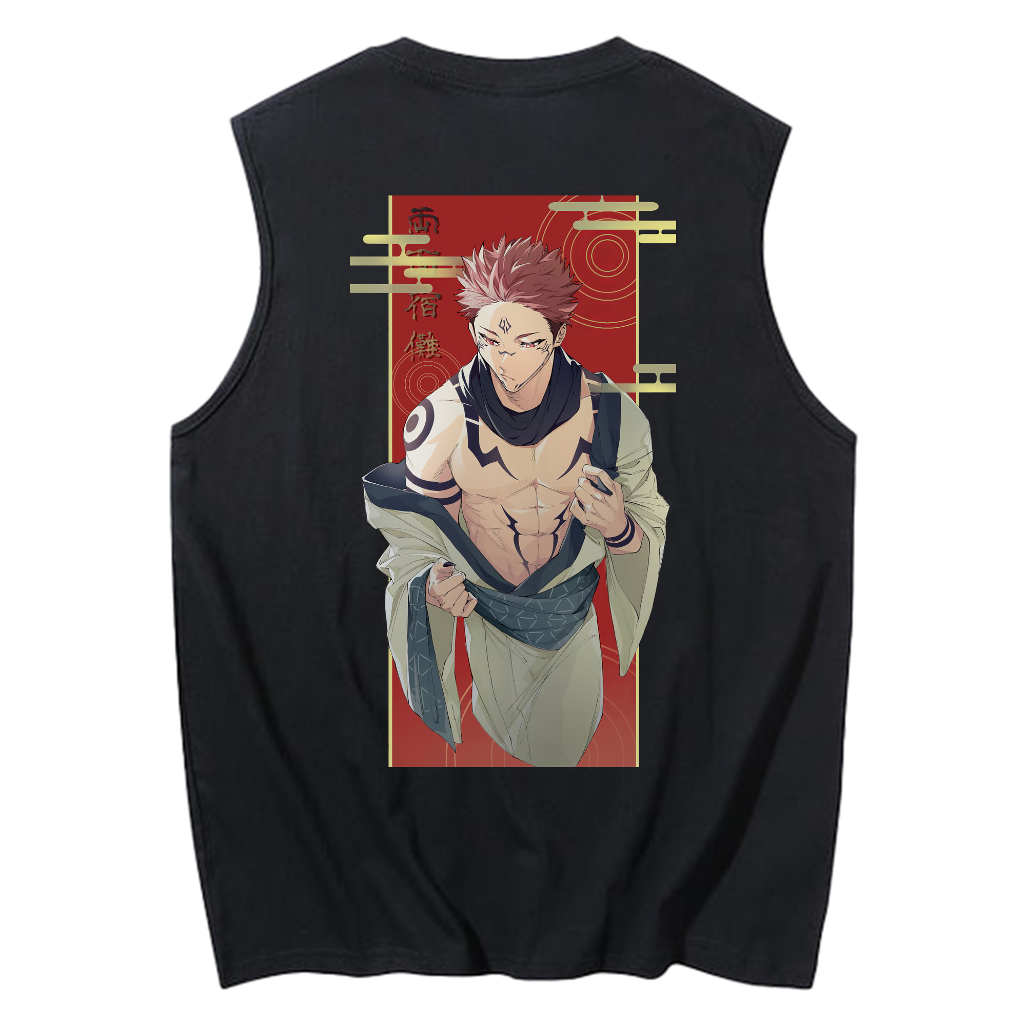 （画像用） 呪術廻戦 Jujutsu Kaisen コットン100％タンクトップ（背面プリント）