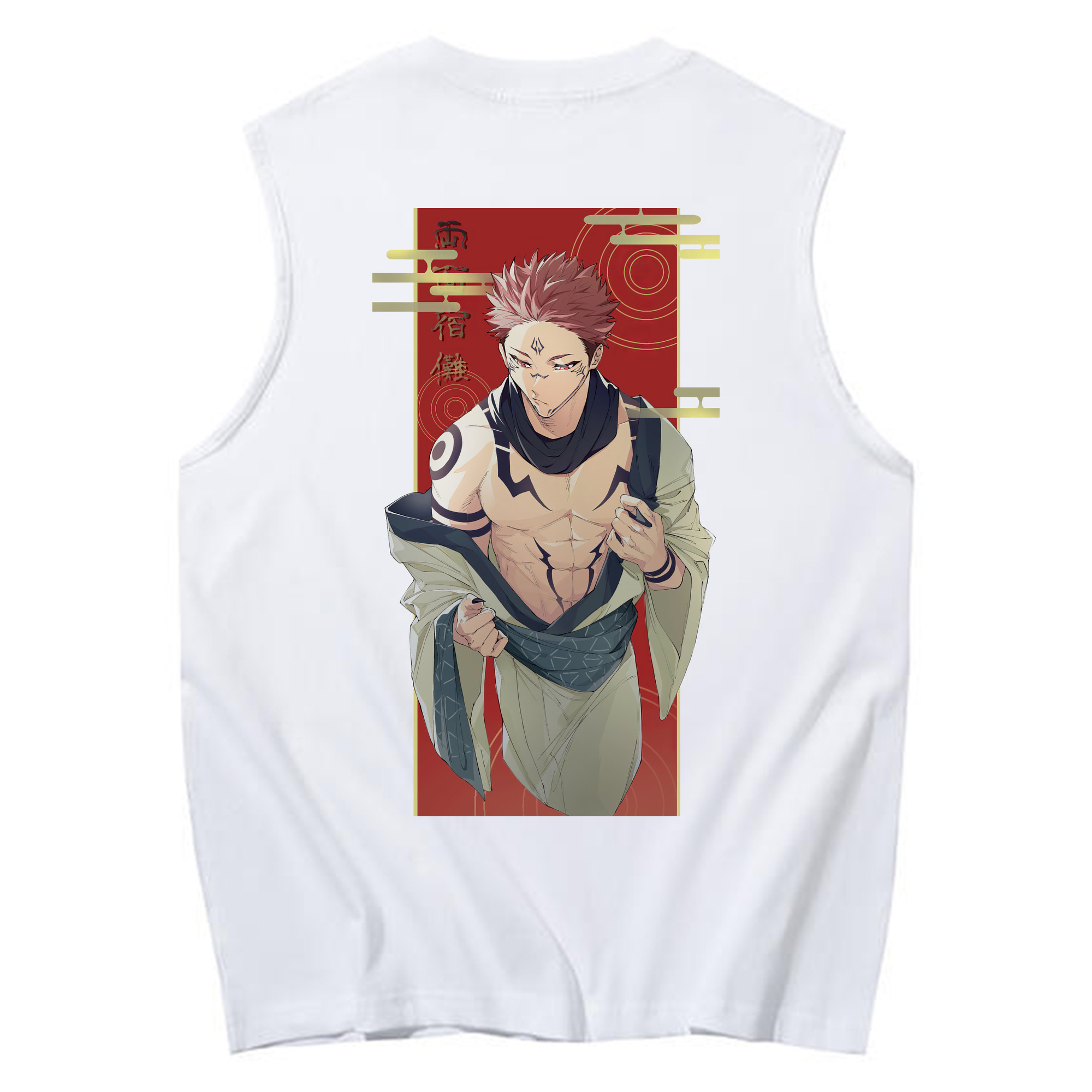 （画像用） 呪術廻戦 Jujutsu Kaisen コットン100％タンクトップ（背面プリント）