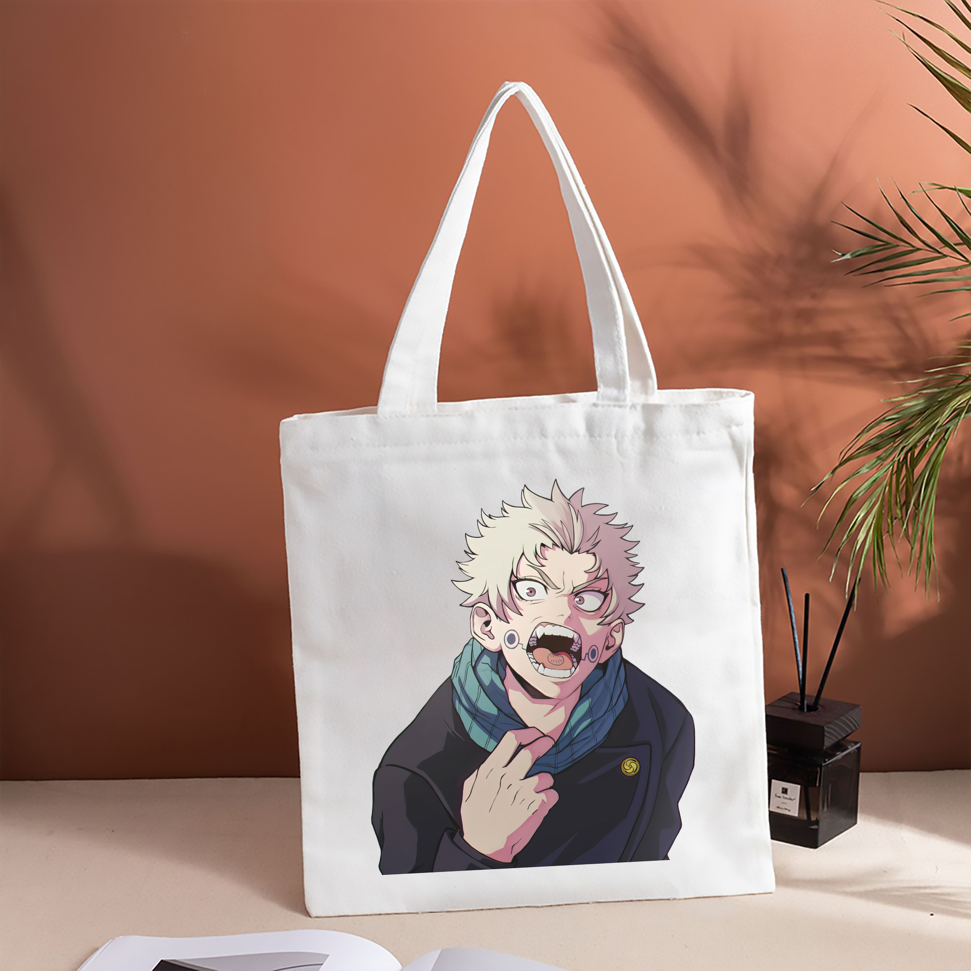 呪術廻戦 Jujutsu Kaisen 縦型キャンバス生地手提げバッグ　トートバッグ