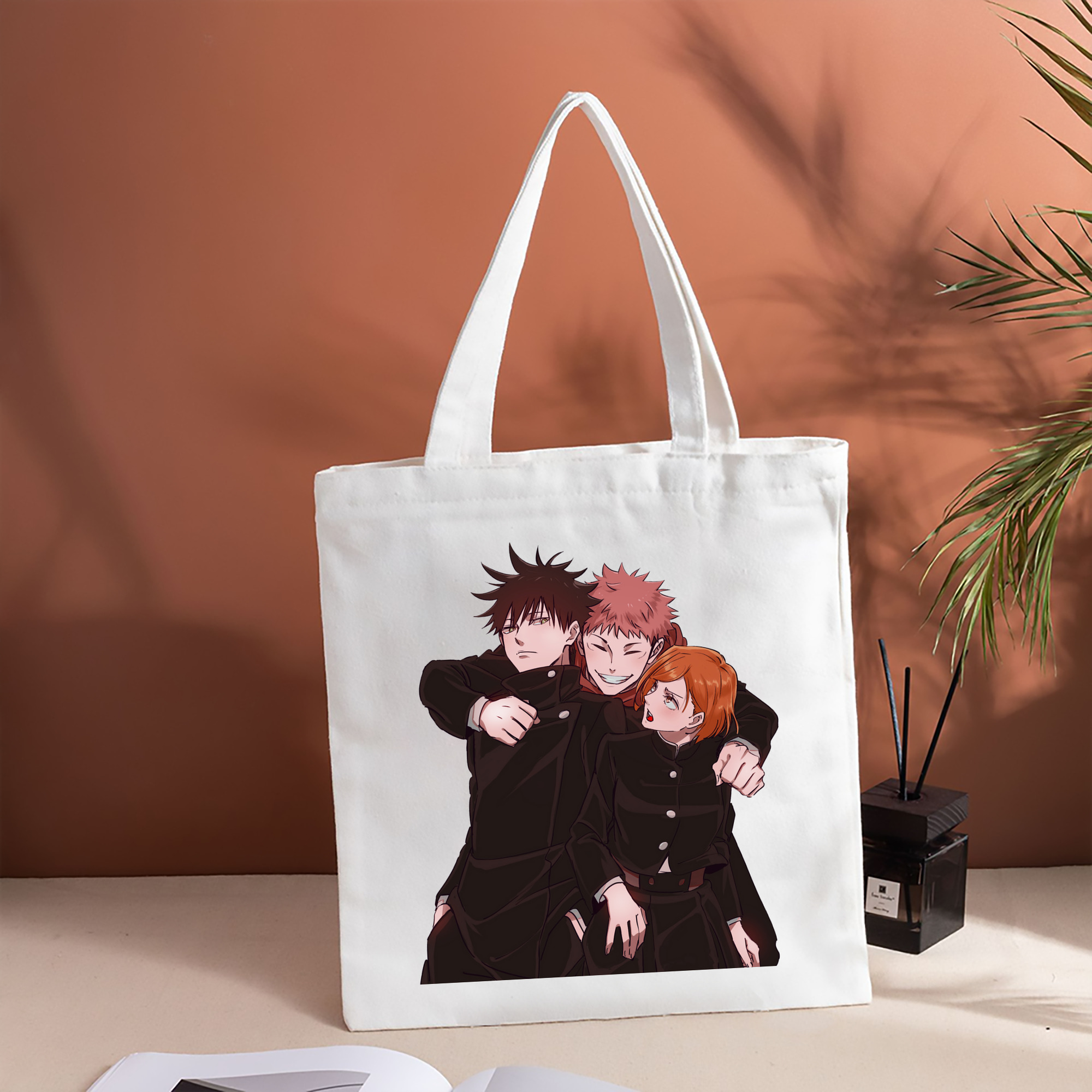 呪術廻戦 Jujutsu Kaisen 縦型キャンバス生地手提げバッグ　トートバッグ