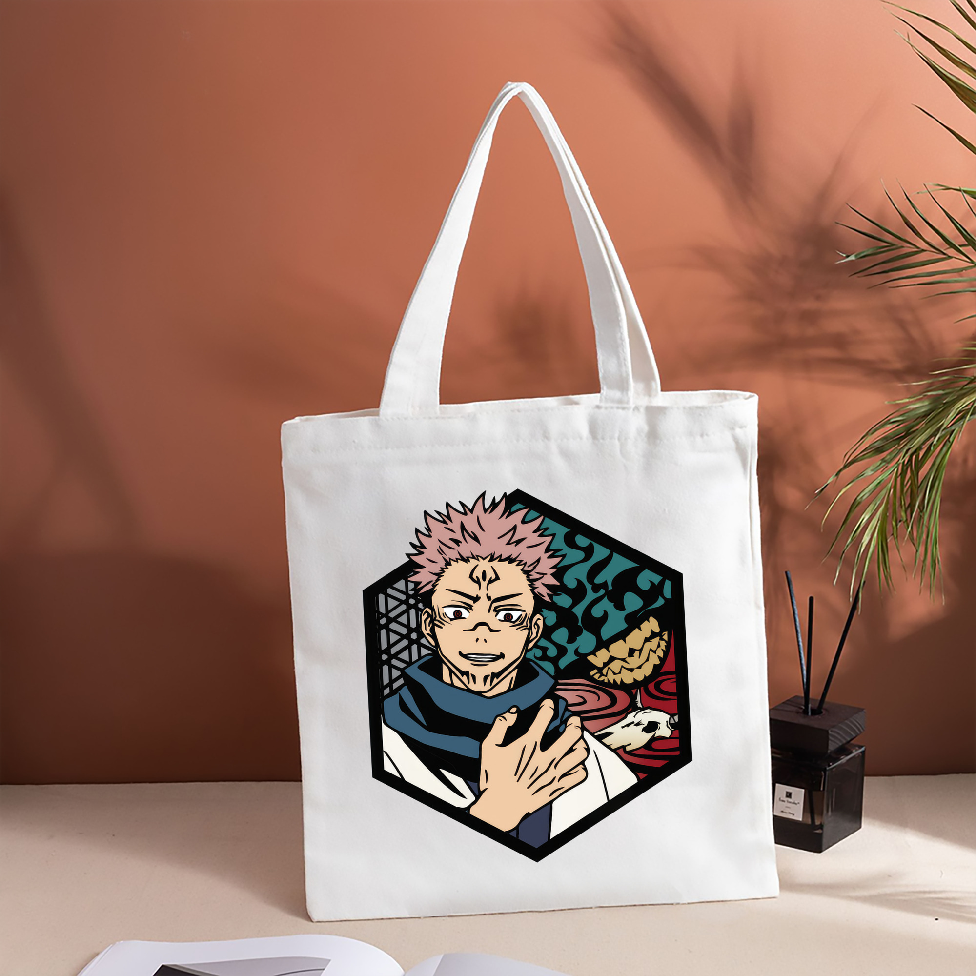 呪術廻戦 Jujutsu Kaisen 縦型キャンバス生地手提げバッグ　トートバッグ