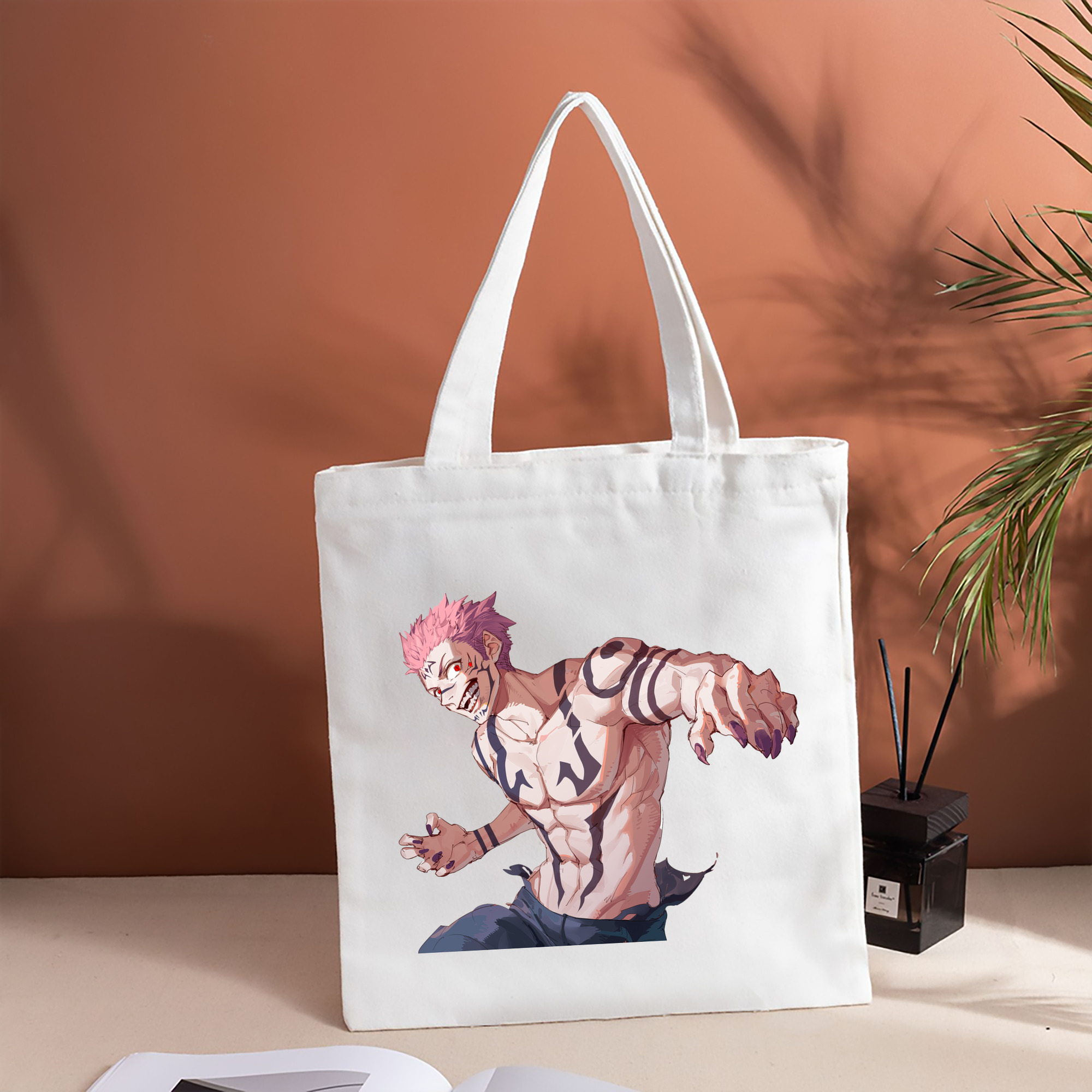 呪術廻戦 Jujutsu Kaisen 縦型キャンバス生地手提げバッグ　トートバッグ