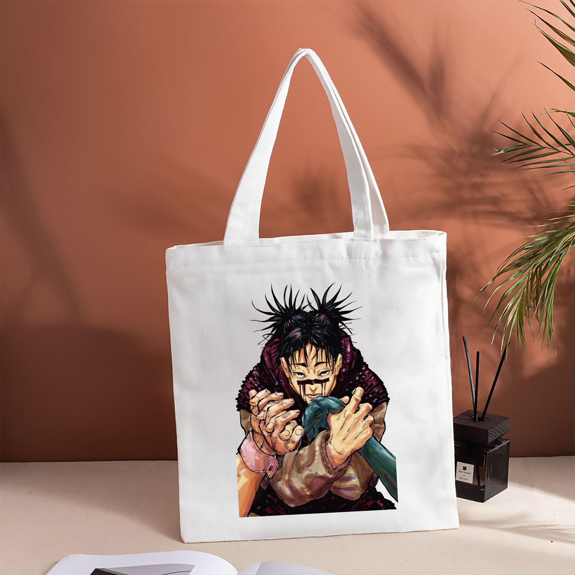 呪術廻戦 Jujutsu Kaisen 縦型キャンバス生地手提げバッグ　トートバッグ