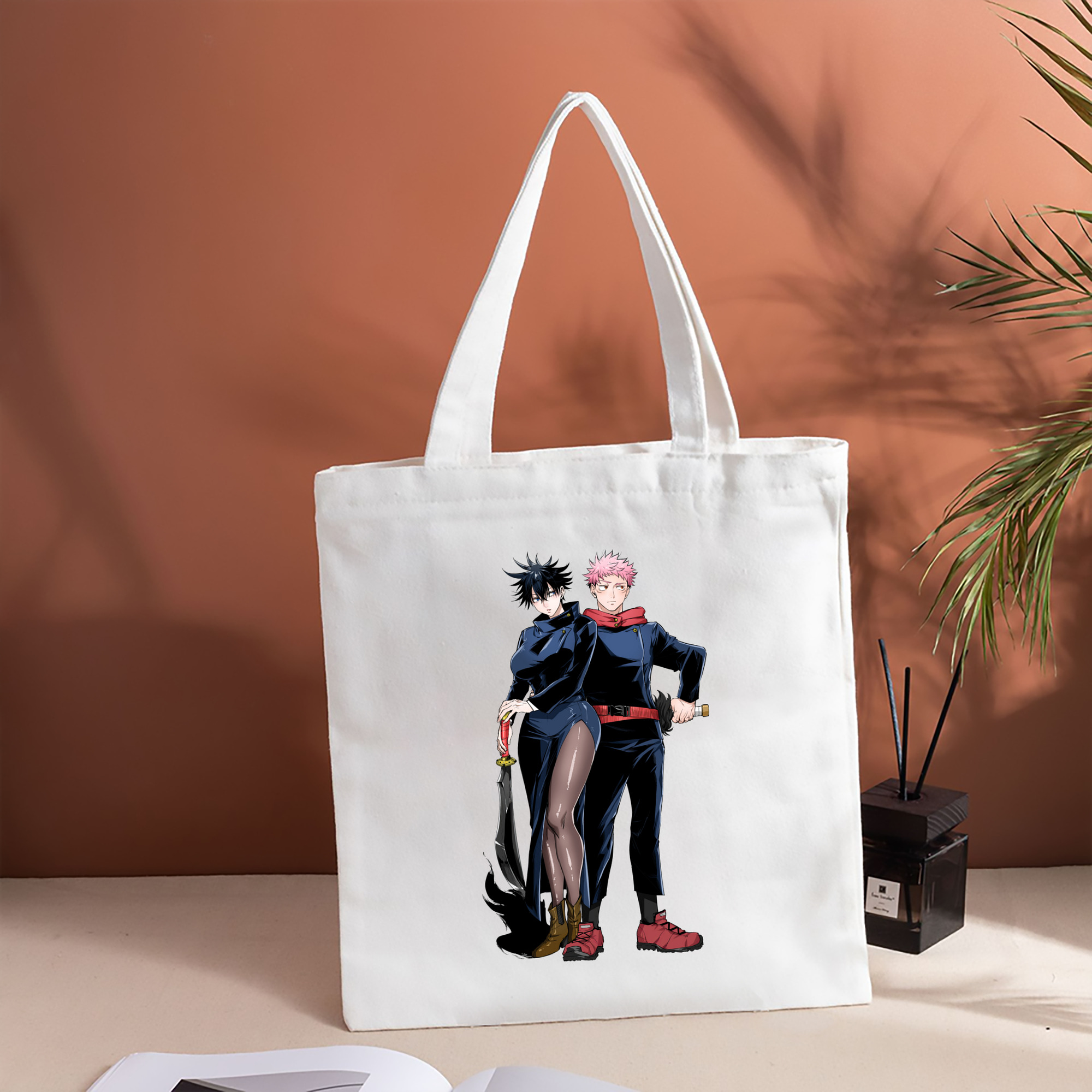呪術廻戦 Jujutsu Kaisen 縦型キャンバス生地手提げバッグ　トートバッグ