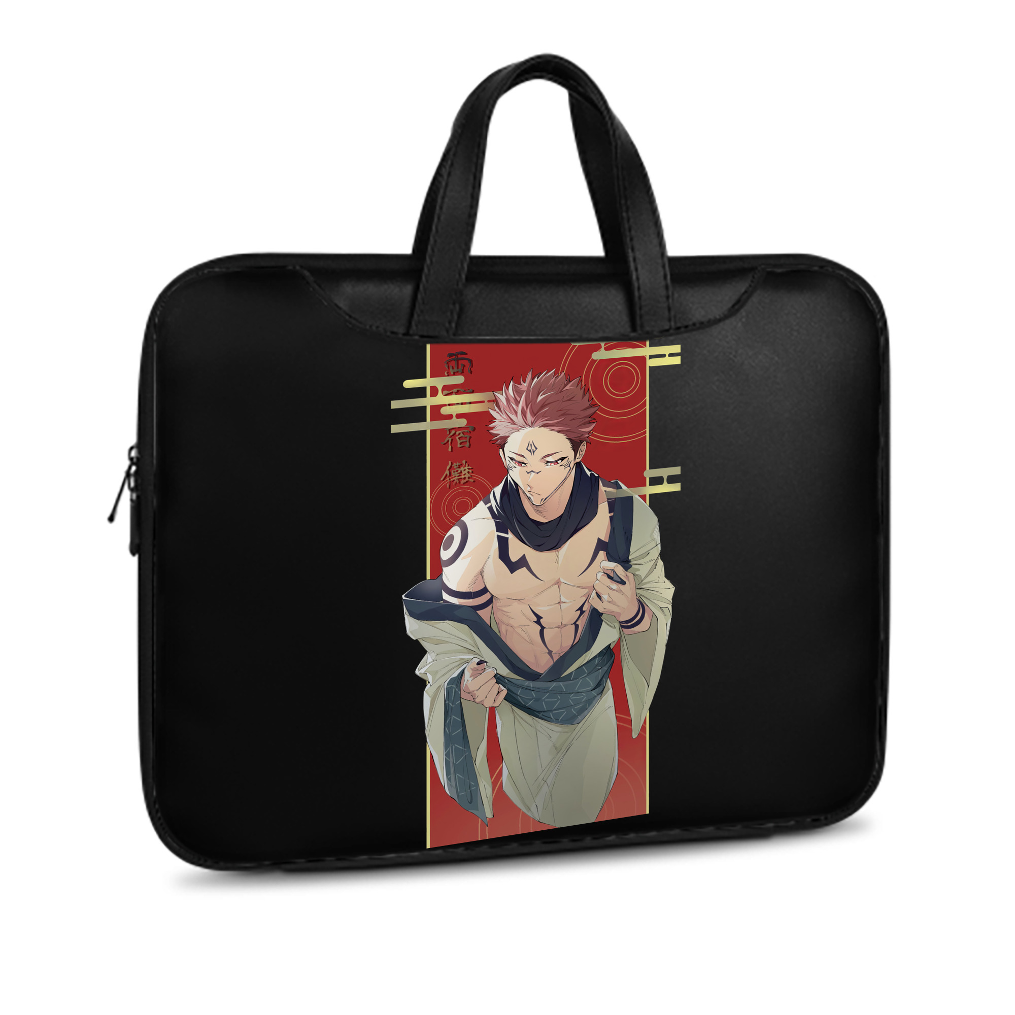 （画像用） 呪術廻戦 Jujutsu Kaisen レザーラップトップバッグ　ノートパソコンケース