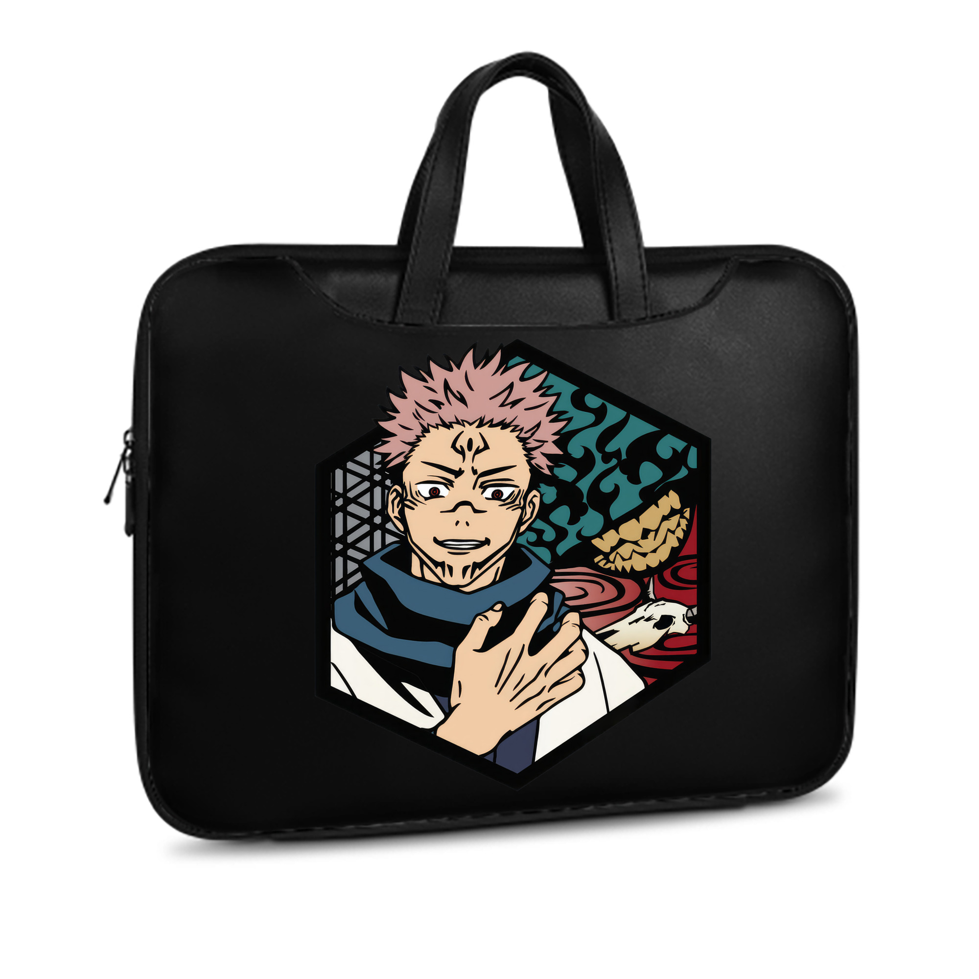 （画像用） 呪術廻戦 Jujutsu Kaisen レザーラップトップバッグ　ノートパソコンケース