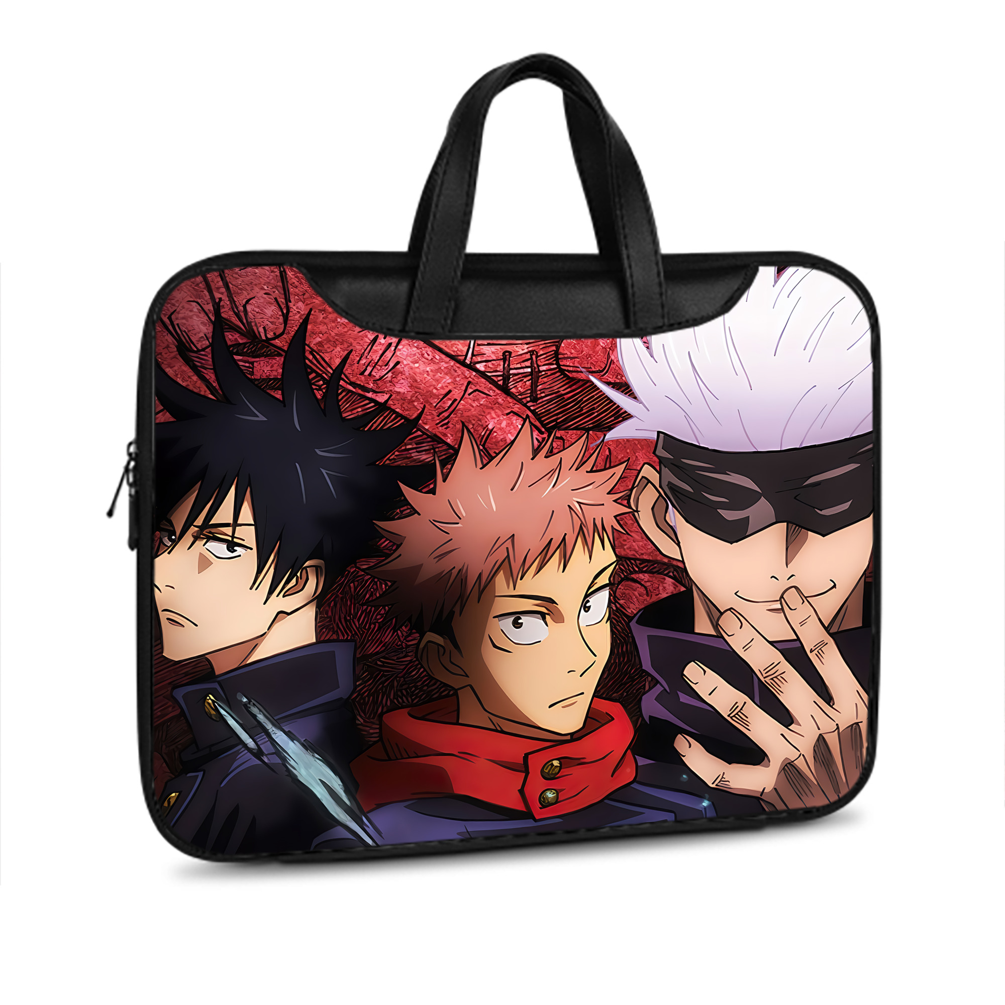（画像用） 呪術廻戦 Jujutsu Kaisen レザーラップトップバッグ　ノートパソコンケース