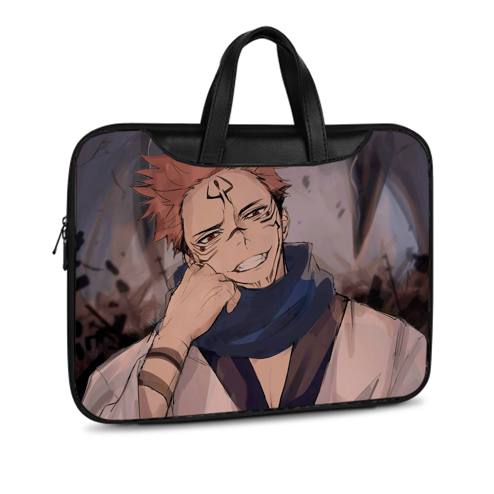 （画像用） 呪術廻戦 Jujutsu Kaisen レザーラップトップバッグ　ノートパソコンケース