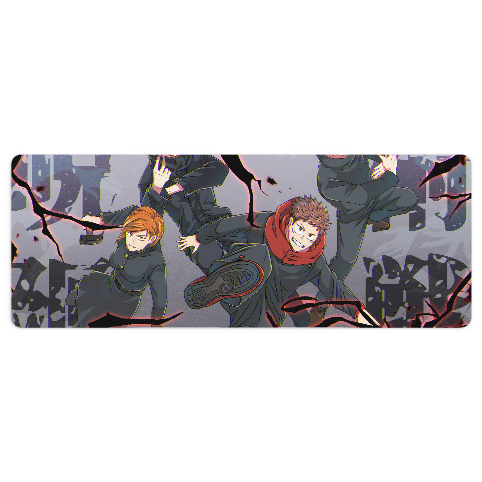 （画像用） 呪術廻戦 Jujutsu Kaisen ステッチ加工 大判デスクマット／滑り止めマウスパッド