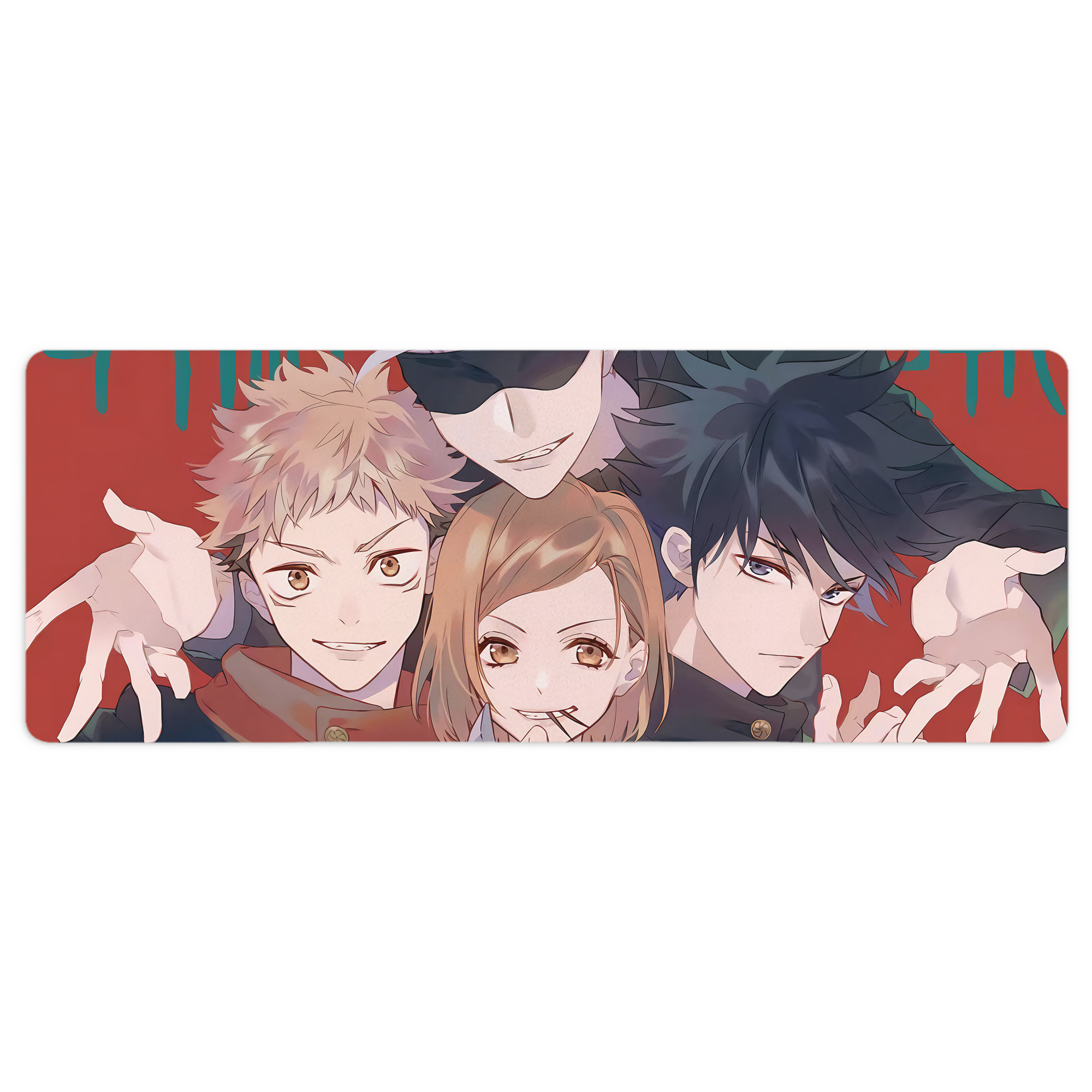 （画像用） 呪術廻戦 Jujutsu Kaisen ステッチ加工 大判デスクマット／滑り止めマウスパッド