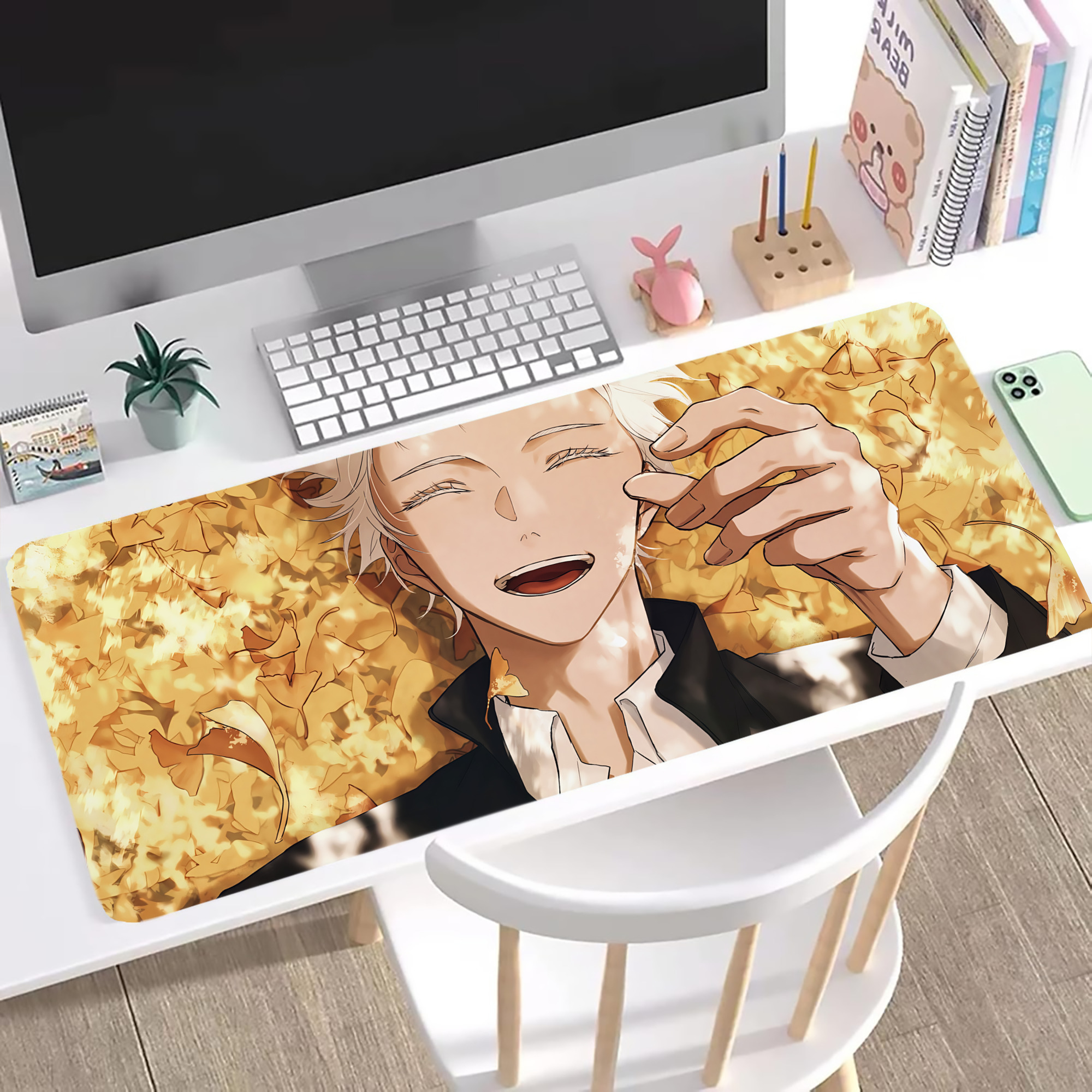 （画像用） 呪術廻戦 Jujutsu Kaisen ステッチ加工 大判デスクマット／滑り止めマウスパッド