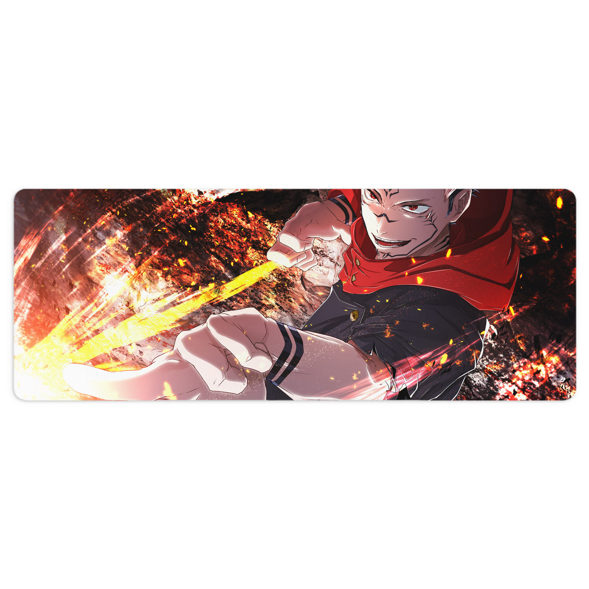 （画像用） 呪術廻戦 Jujutsu Kaisen ステッチ加工 大判デスクマット／滑り止めマウスパッド