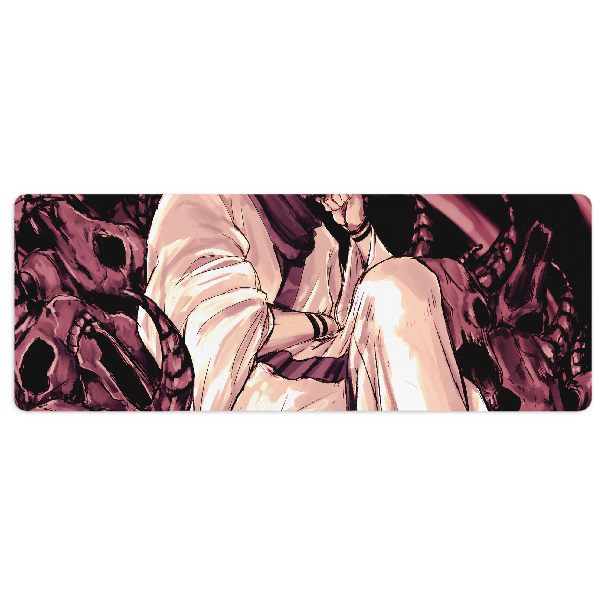 （画像用） 呪術廻戦 Jujutsu Kaisen ステッチ加工 大判デスクマット／滑り止めマウスパッド