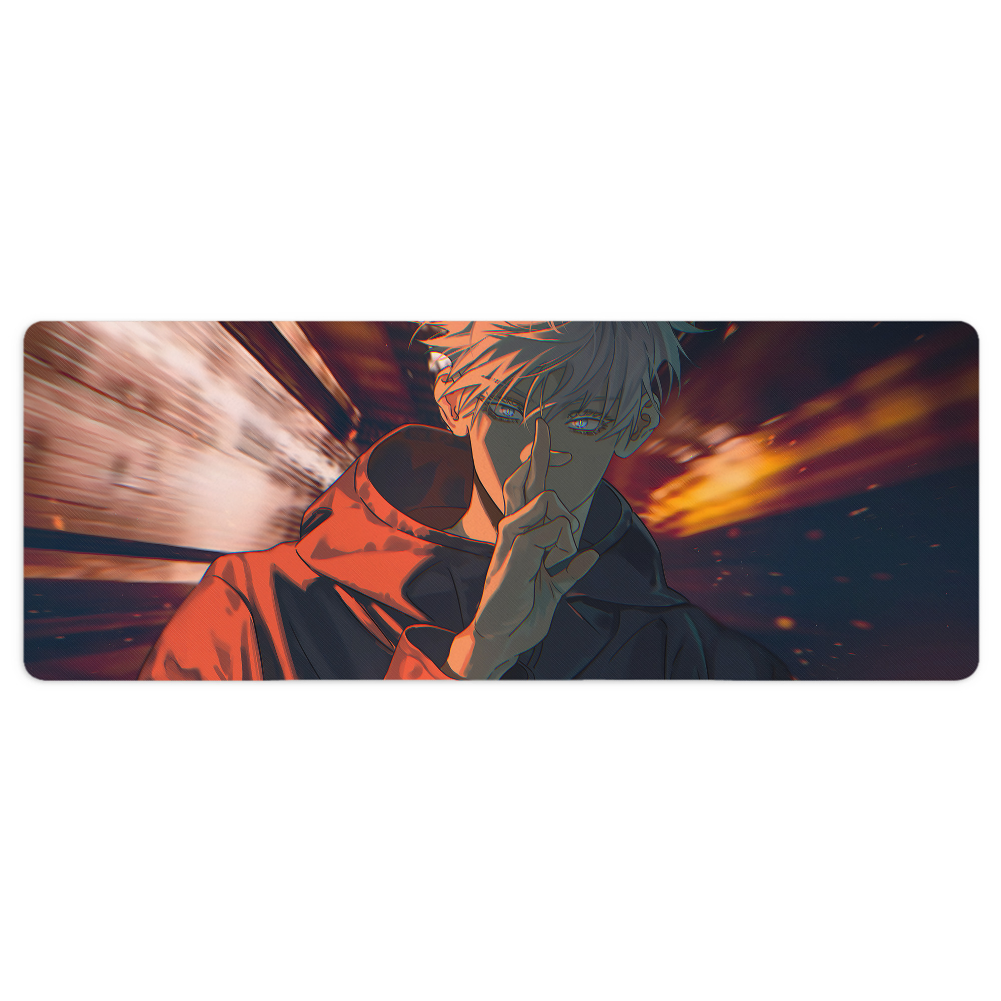 （画像用） 呪術廻戦 Jujutsu Kaisen ステッチ加工 大判デスクマット／滑り止めマウスパッド
