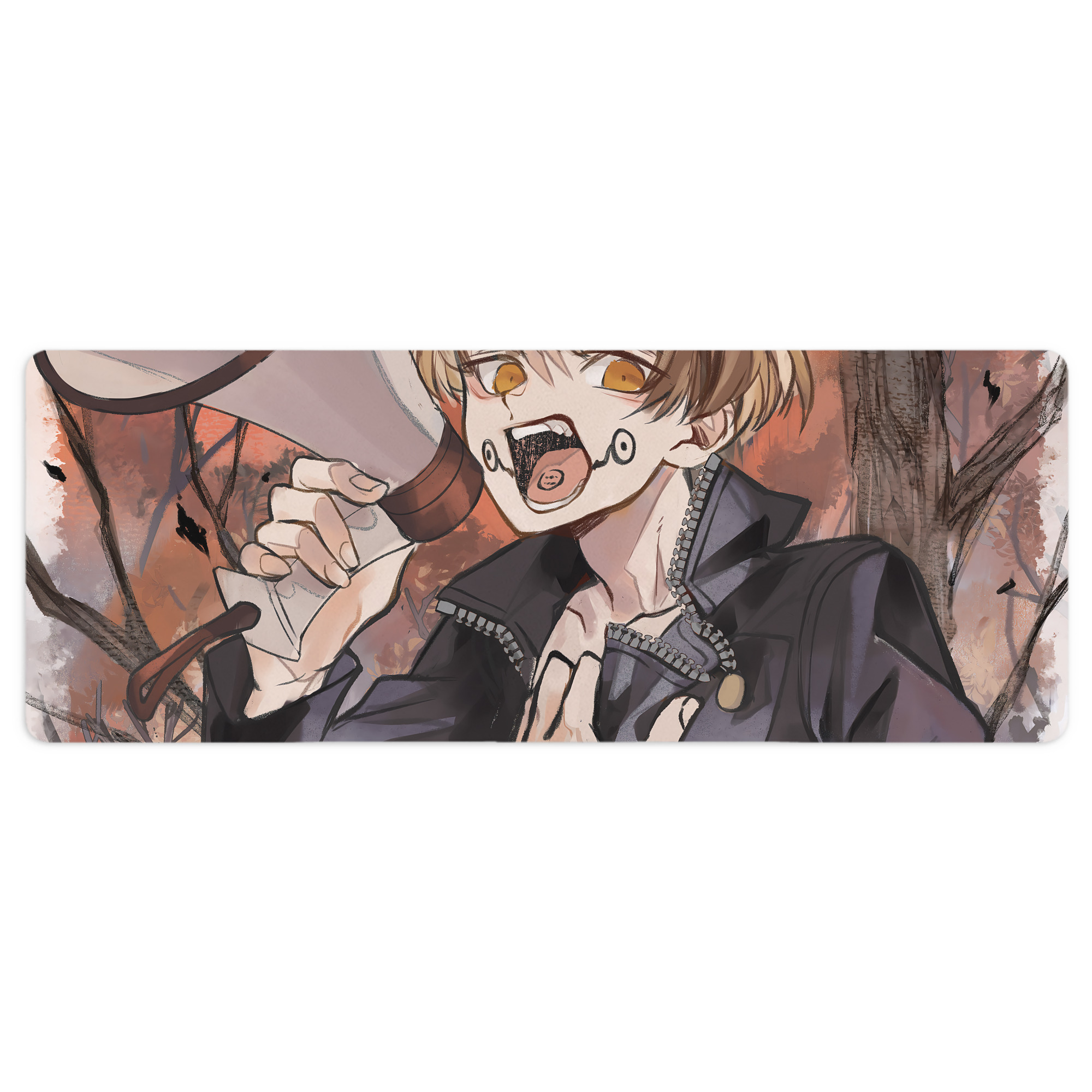 （画像用） 呪術廻戦 Jujutsu Kaisen ステッチ加工 大判デスクマット／滑り止めマウスパッド