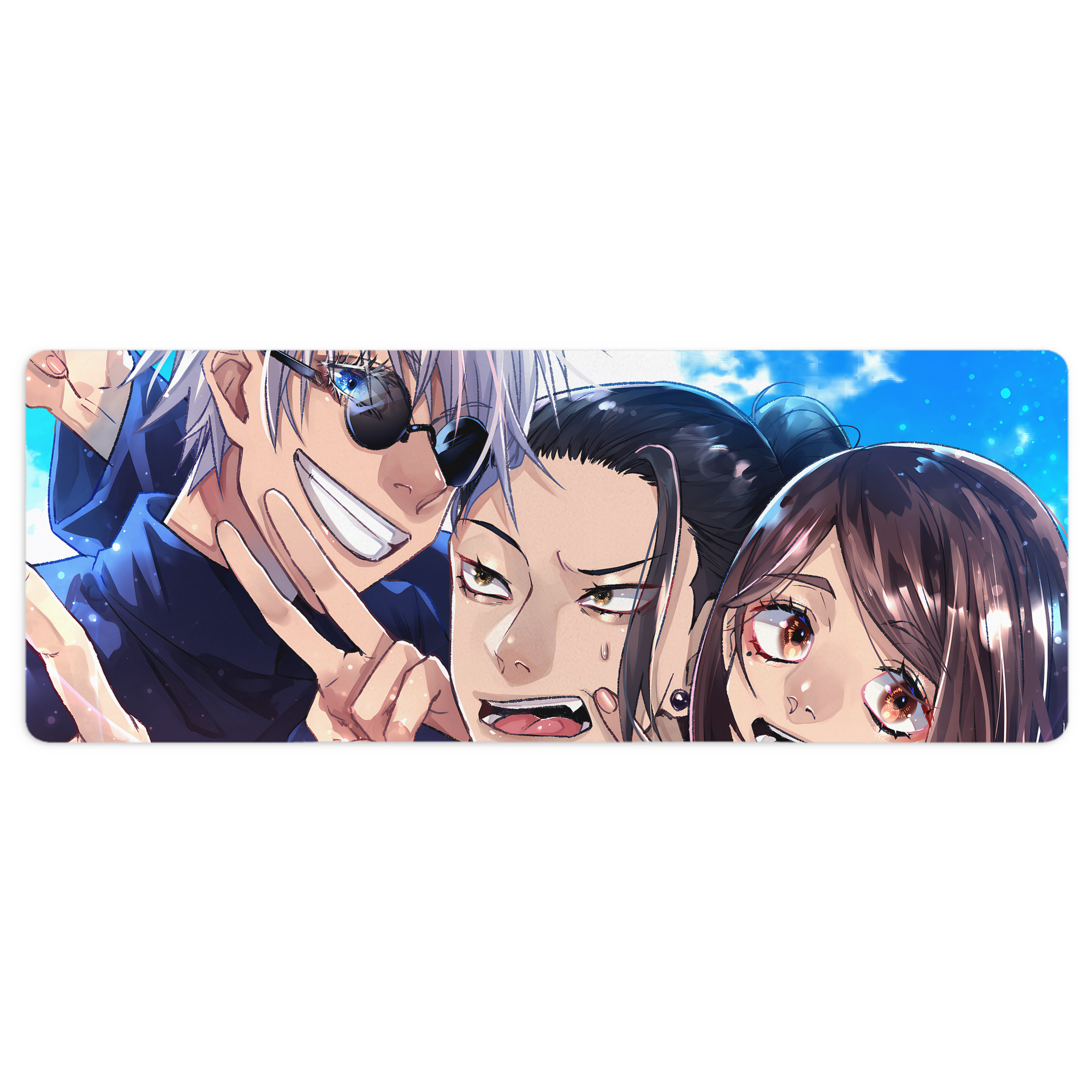 （画像用） 呪術廻戦 Jujutsu Kaisen ステッチ加工 大判デスクマット／滑り止めマウスパッド