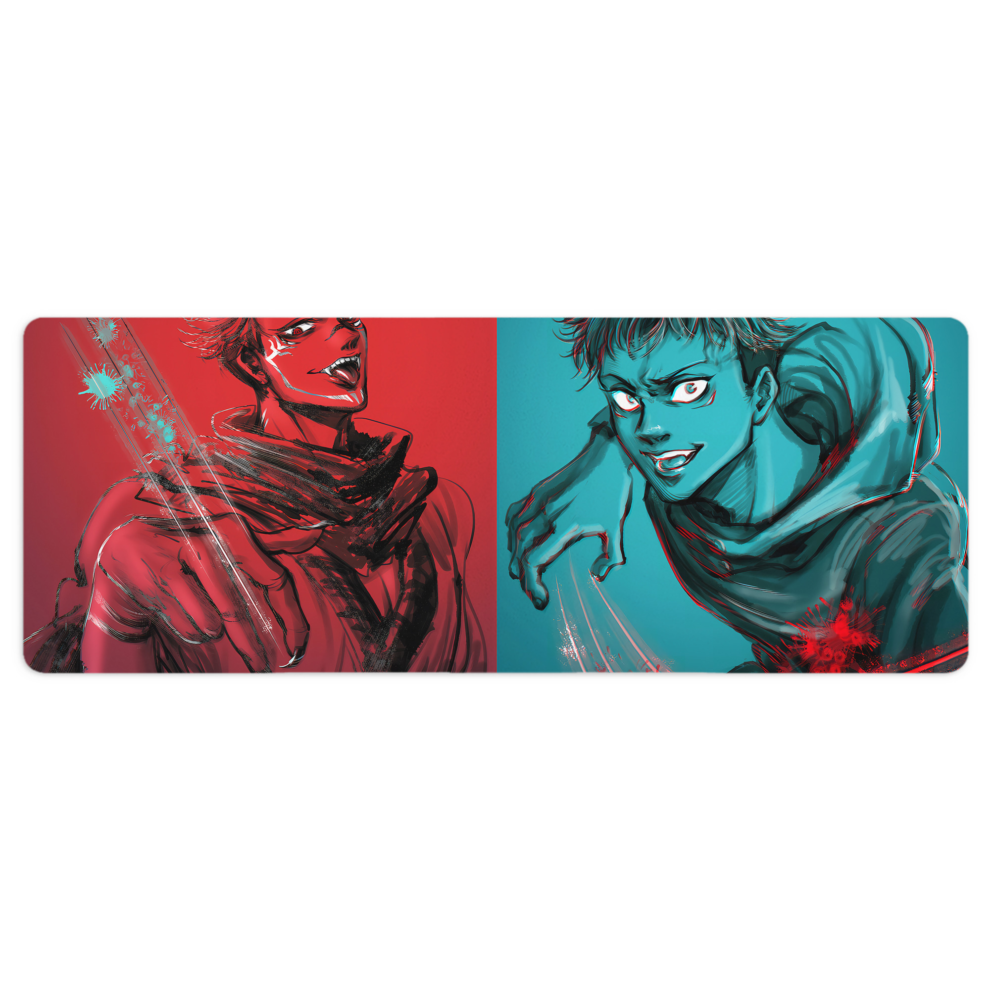 （画像用） 呪術廻戦 Jujutsu Kaisen ステッチ加工 大判デスクマット／滑り止めマウスパッド