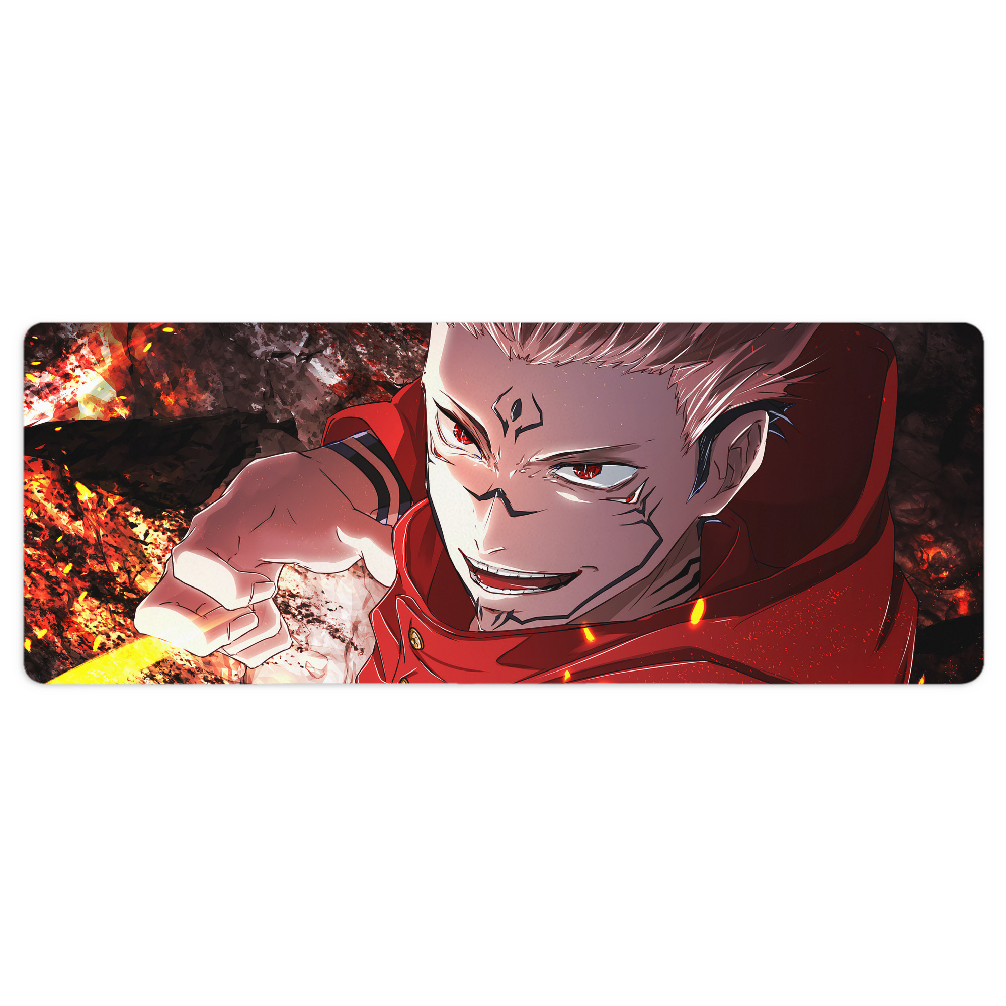 （画像用） 呪術廻戦 Jujutsu Kaisen ステッチ加工 大判デスクマット／滑り止めマウスパッド