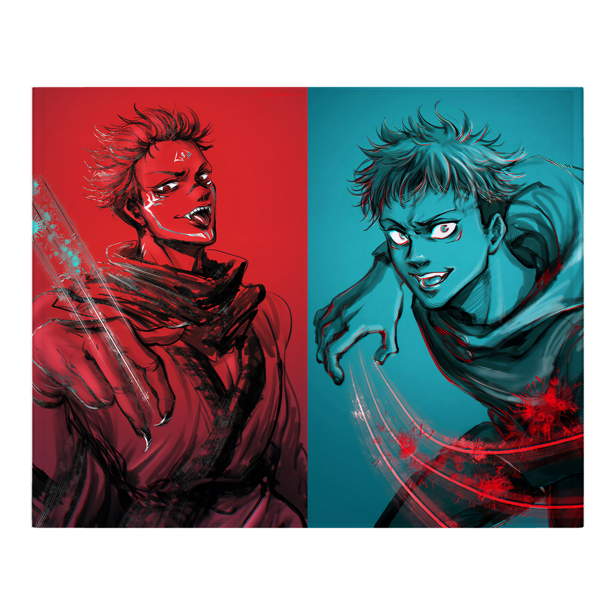 （画像用） 呪術廻戦 Jujutsu Kaisen フランネルブランケット・多サイズ対応（横型）