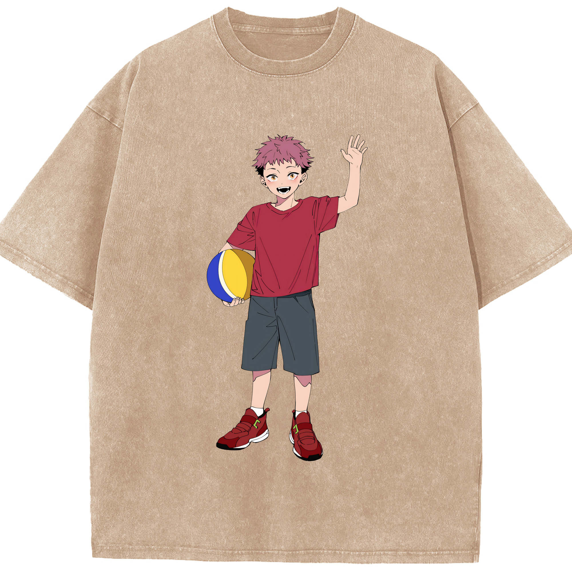 （画像用） 呪術廻戦 Jujutsu Kaisen 綿100% ヴィンテージ風 半袖Tシャツ（フロントプリント）