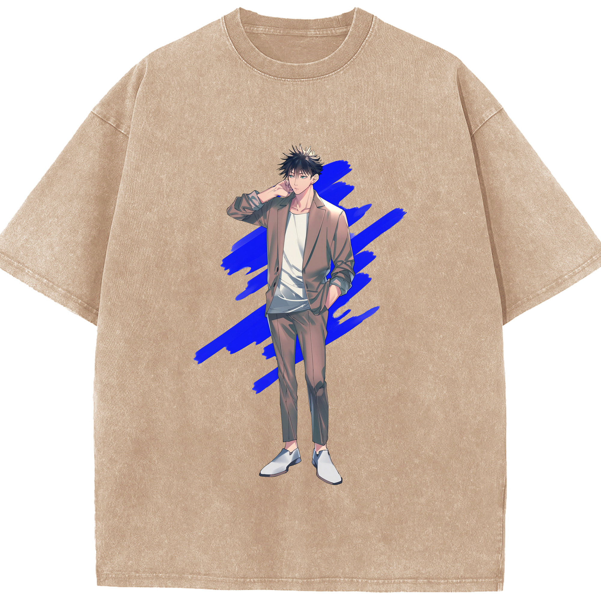 （画像用） 呪術廻戦 Jujutsu Kaisen 綿100% ヴィンテージ風 半袖Tシャツ（フロントプリント）