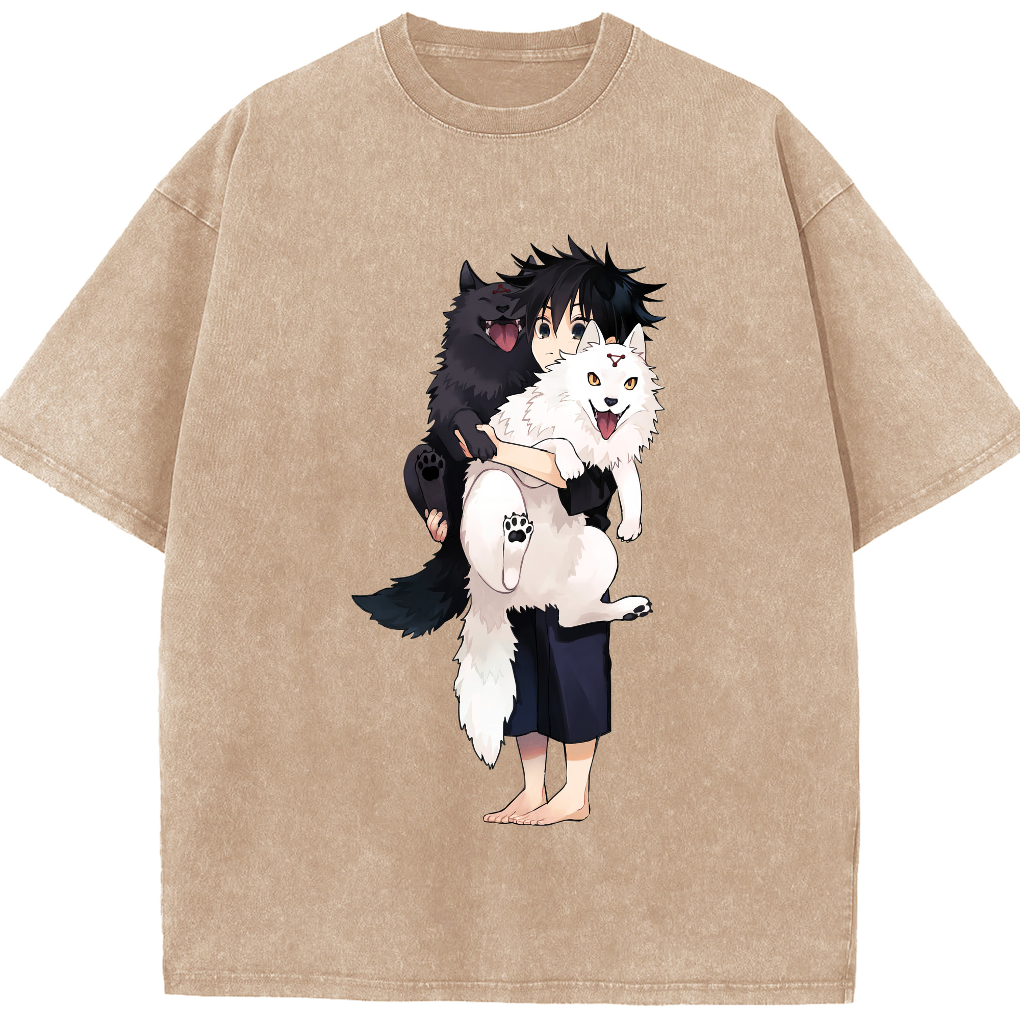 （画像用） 呪術廻戦 Jujutsu Kaisen 綿100% ヴィンテージ風 半袖Tシャツ（フロントプリント）