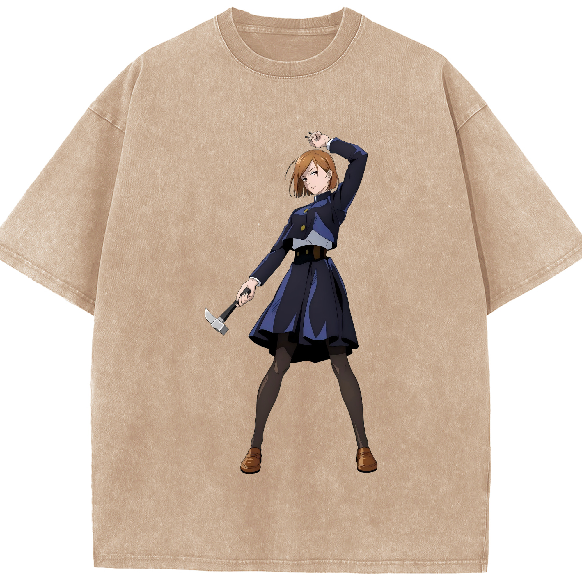 （画像用） 呪術廻戦 Jujutsu Kaisen 綿100% ヴィンテージ風 半袖Tシャツ（フロントプリント）