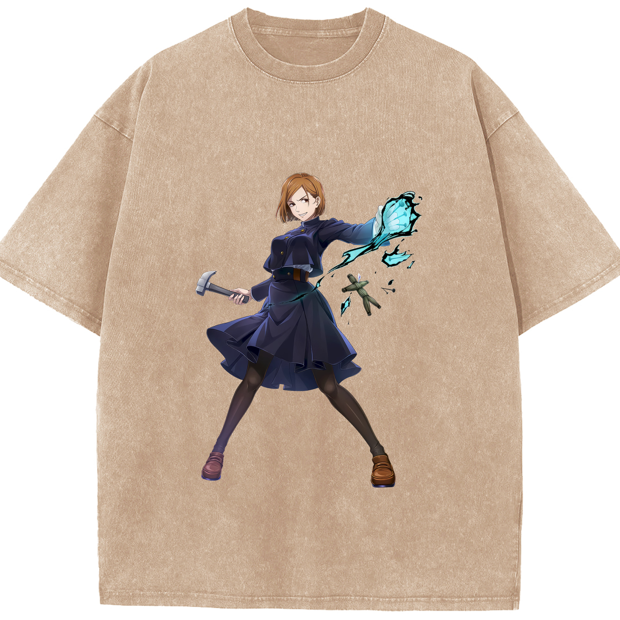 （画像用） 呪術廻戦 Jujutsu Kaisen 綿100% ヴィンテージ風 半袖Tシャツ（フロントプリント）