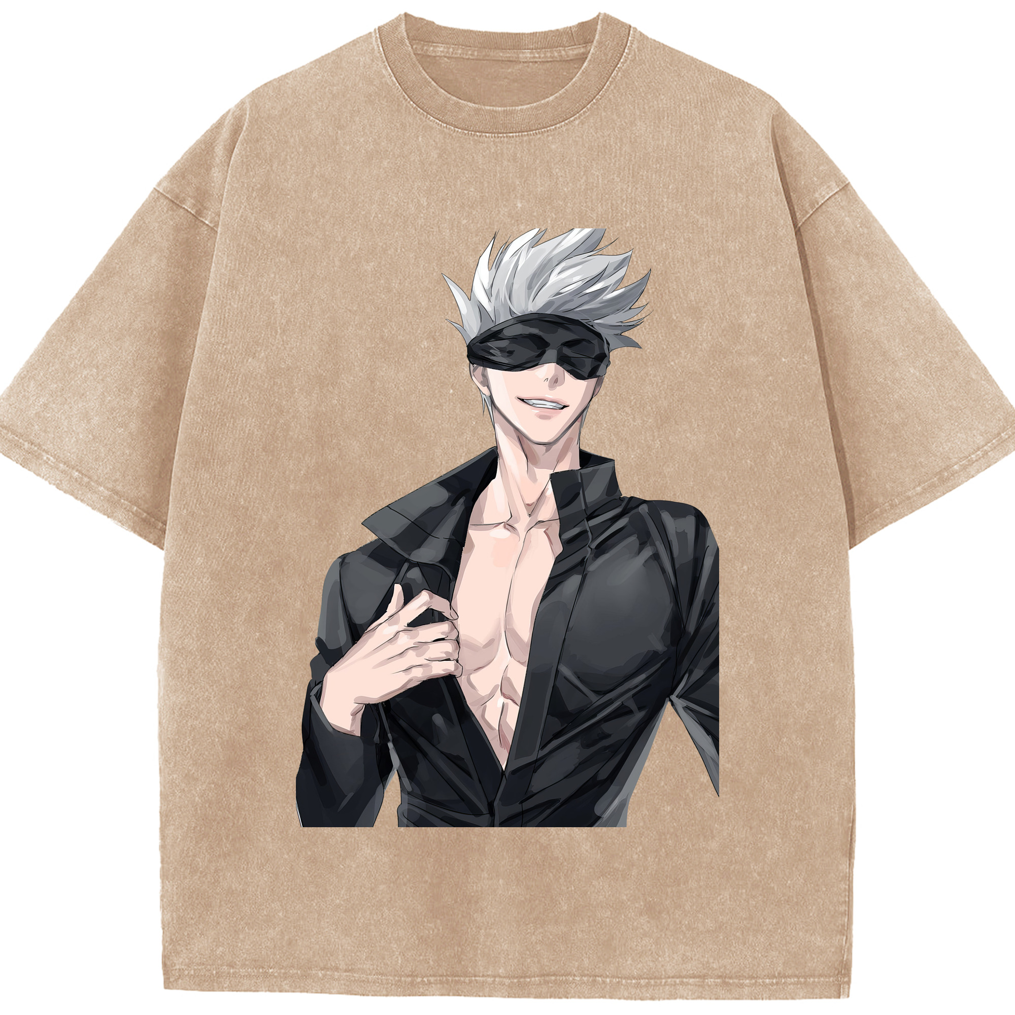 （画像用） 呪術廻戦 Jujutsu Kaisen 綿100% ヴィンテージ風 半袖Tシャツ（フロントプリント）