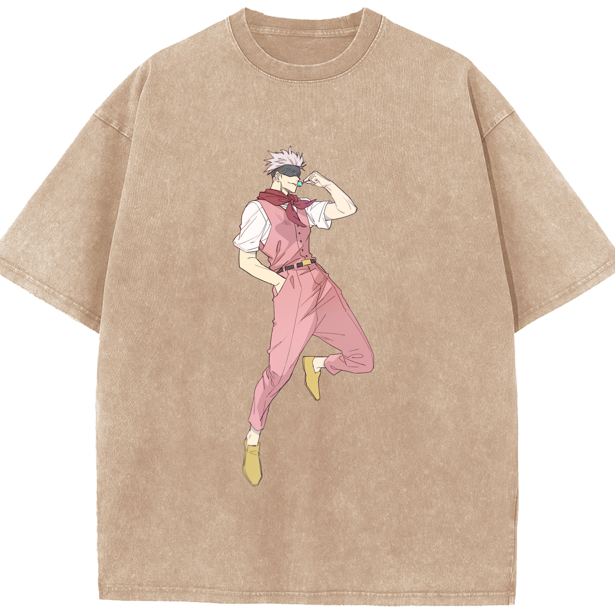 （画像用） 呪術廻戦 Jujutsu Kaisen 綿100% ヴィンテージ風 半袖Tシャツ（フロントプリント）