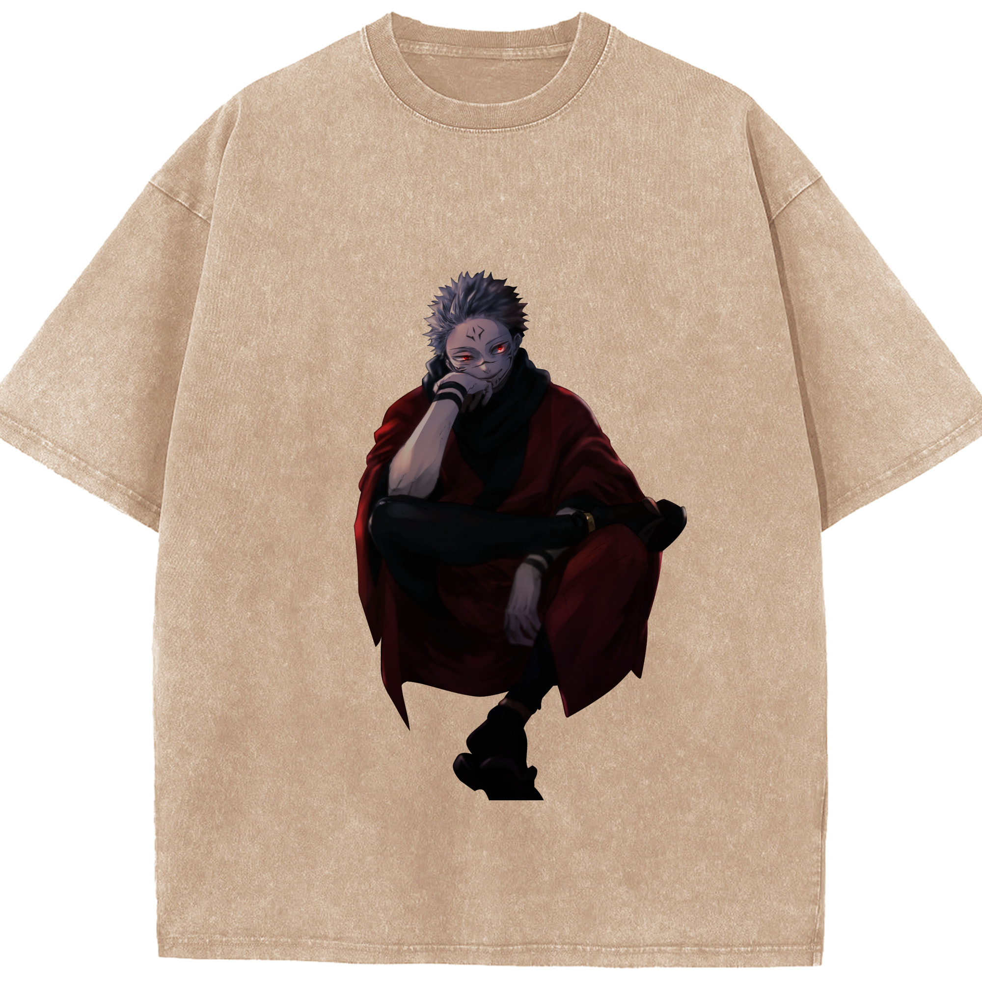 （画像用） 呪術廻戦 Jujutsu Kaisen 綿100% ヴィンテージ風 半袖Tシャツ（フロントプリント）