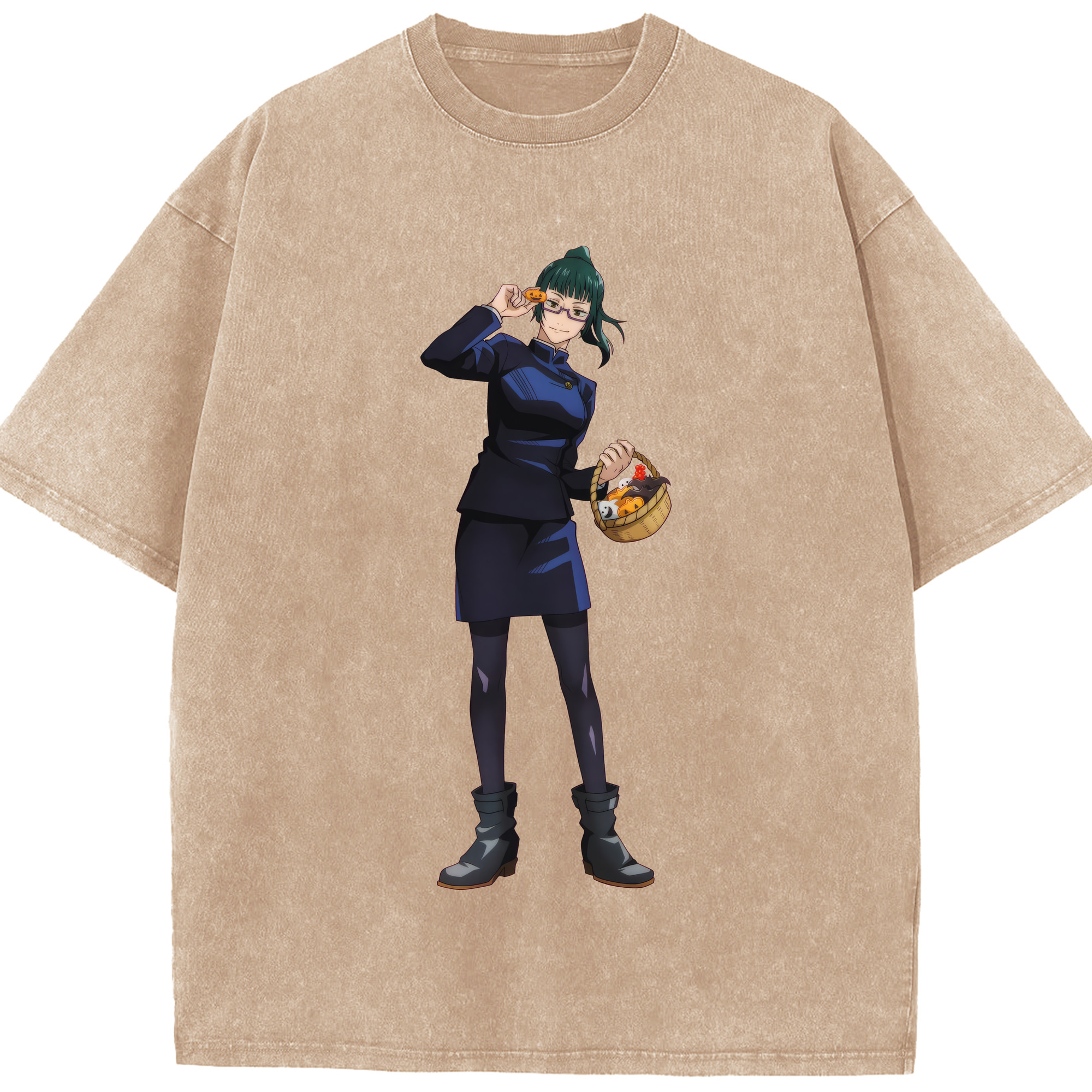 （画像用） 呪術廻戦 Jujutsu Kaisen 綿100% ヴィンテージ風 半袖Tシャツ（フロントプリント）