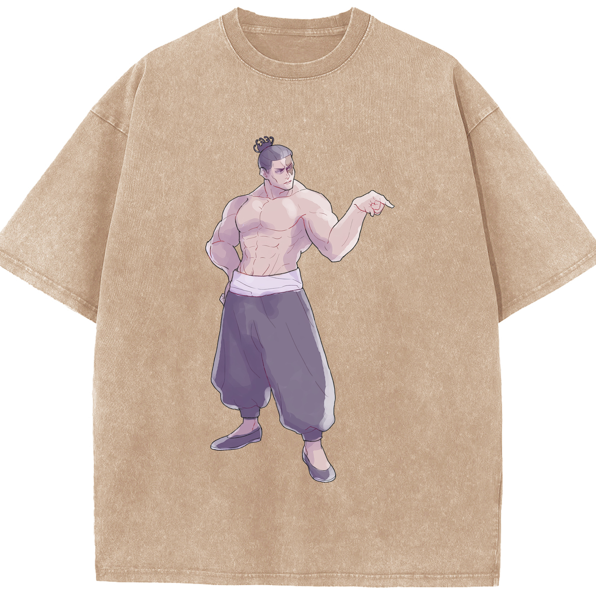 （画像用） 呪術廻戦 Jujutsu Kaisen 綿100% ヴィンテージ風 半袖Tシャツ（フロントプリント）