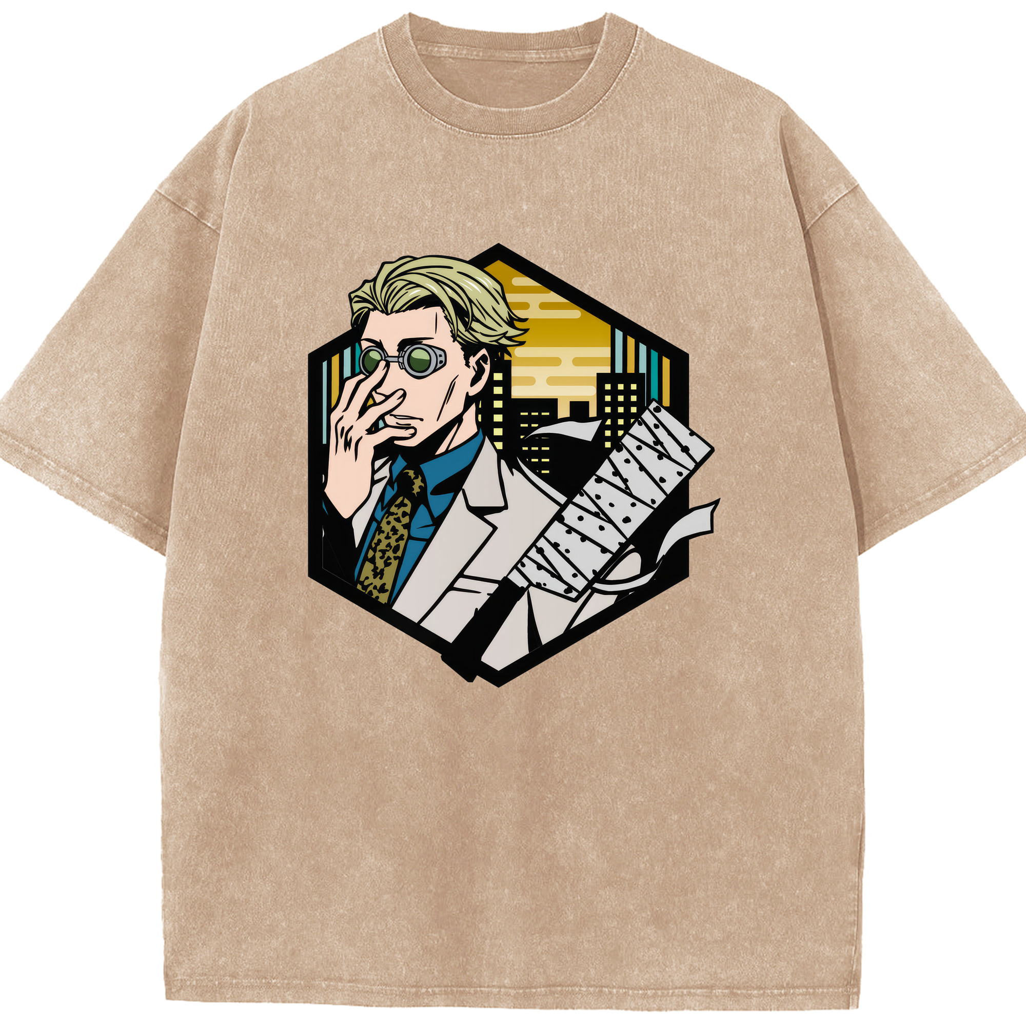 （画像用） 呪術廻戦 Jujutsu Kaisen 綿100% ヴィンテージ風 半袖Tシャツ（フロントプリント）