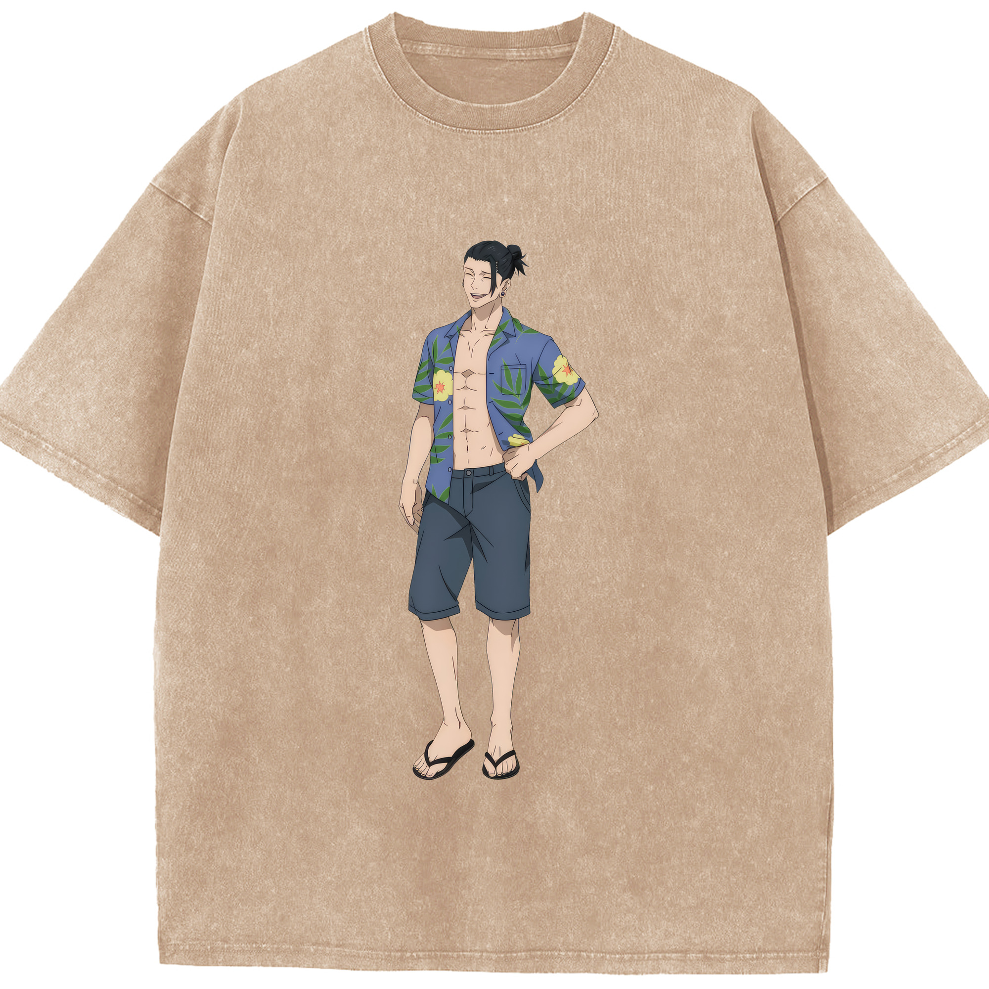 （画像用） 呪術廻戦 Jujutsu Kaisen 綿100% ヴィンテージ風 半袖Tシャツ（フロントプリント）