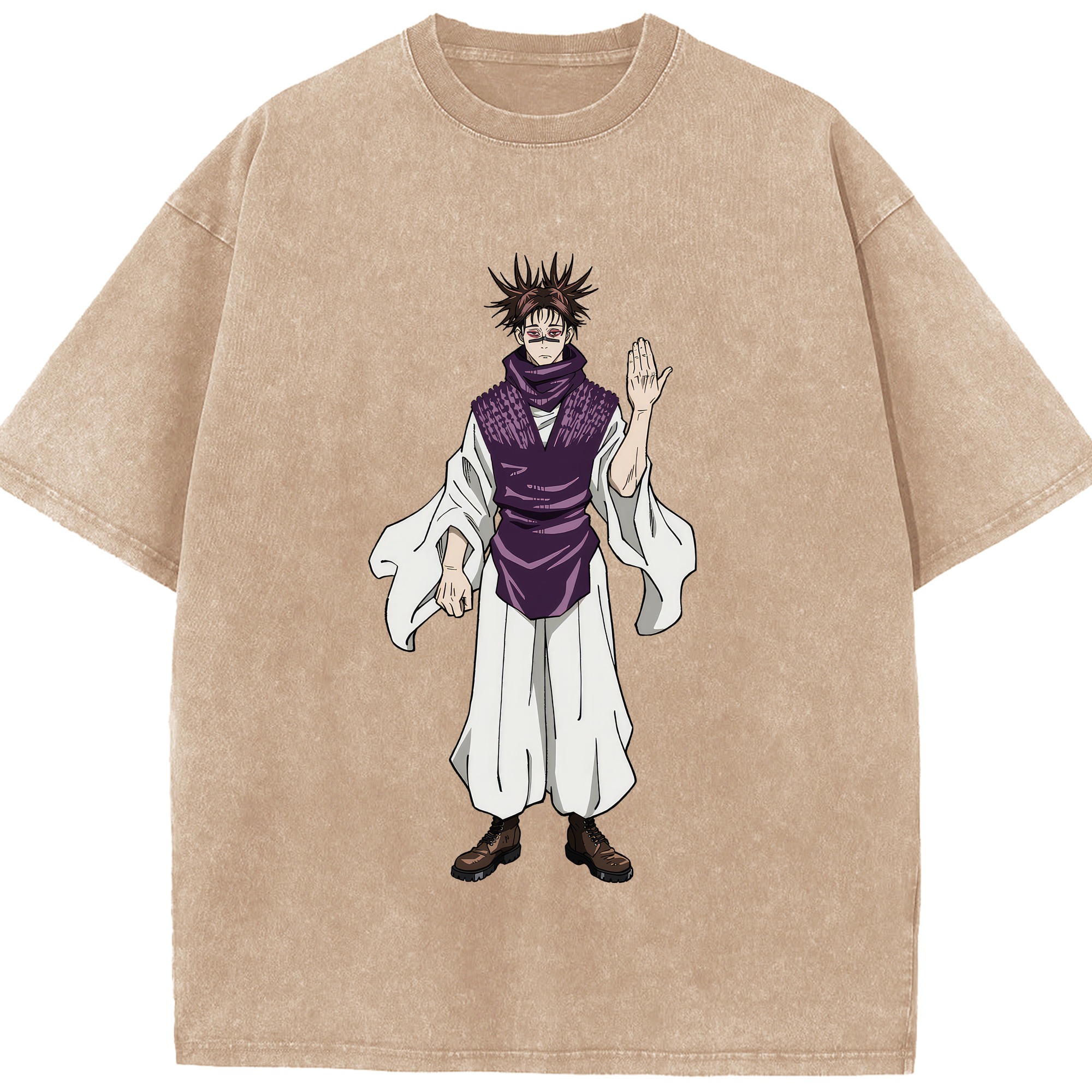 （画像用） 呪術廻戦 Jujutsu Kaisen 綿100% ヴィンテージ風 半袖Tシャツ（フロントプリント）