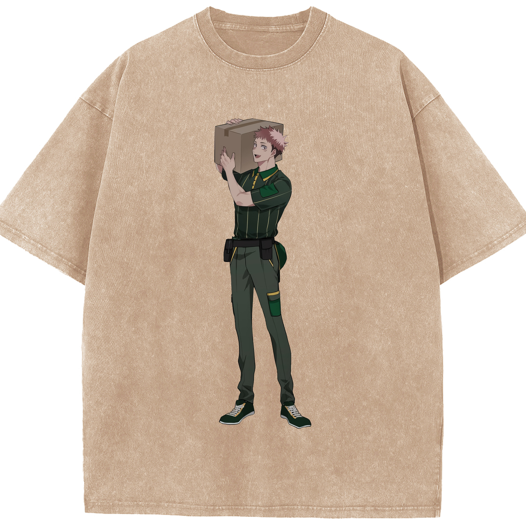 （画像用） 呪術廻戦 Jujutsu Kaisen 綿100% ヴィンテージ風 半袖Tシャツ（フロントプリント）