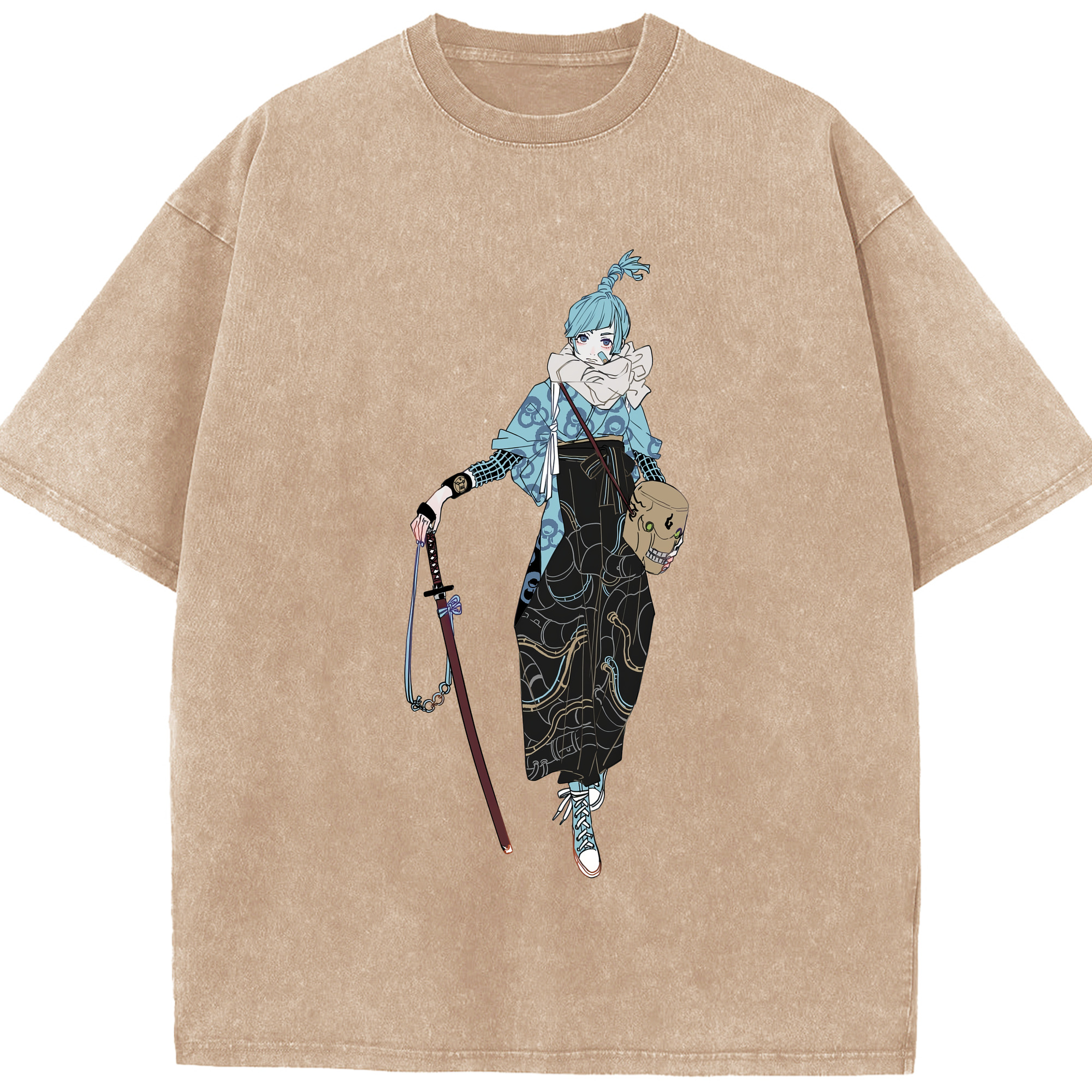 （画像用） 呪術廻戦 Jujutsu Kaisen 綿100% ヴィンテージ風 半袖Tシャツ（フロントプリント）