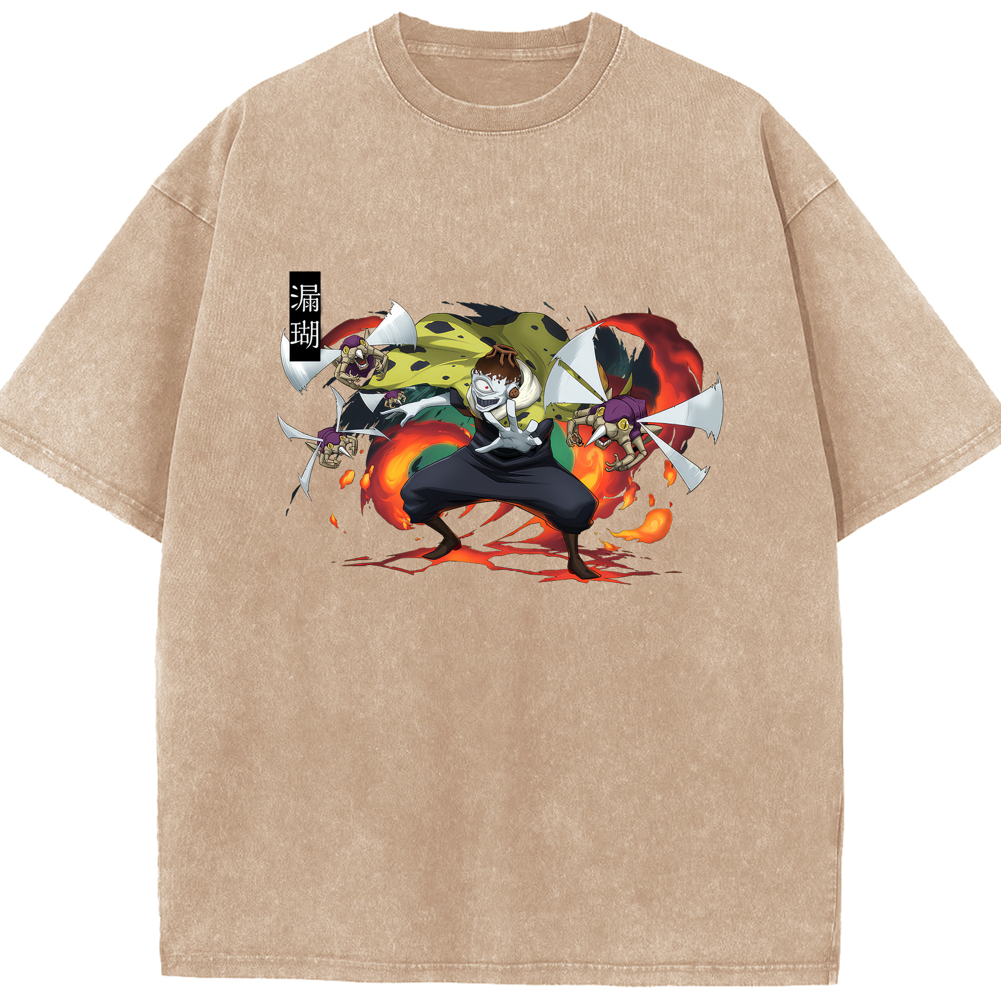 （画像用） 呪術廻戦 Jujutsu Kaisen 綿100% ヴィンテージ風 半袖Tシャツ（フロントプリント）
