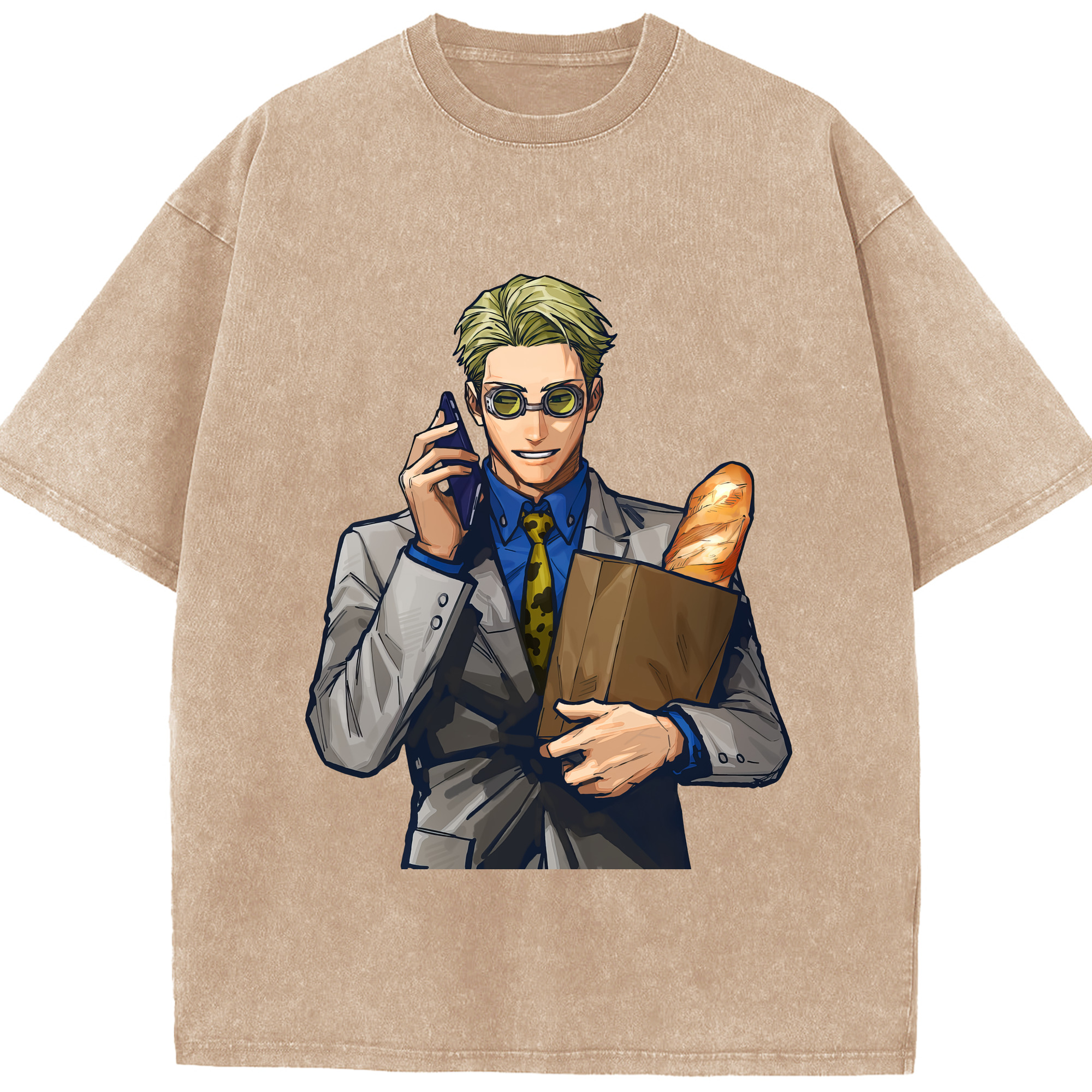 （画像用） 呪術廻戦 Jujutsu Kaisen 綿100% ヴィンテージ風 半袖Tシャツ（フロントプリント）