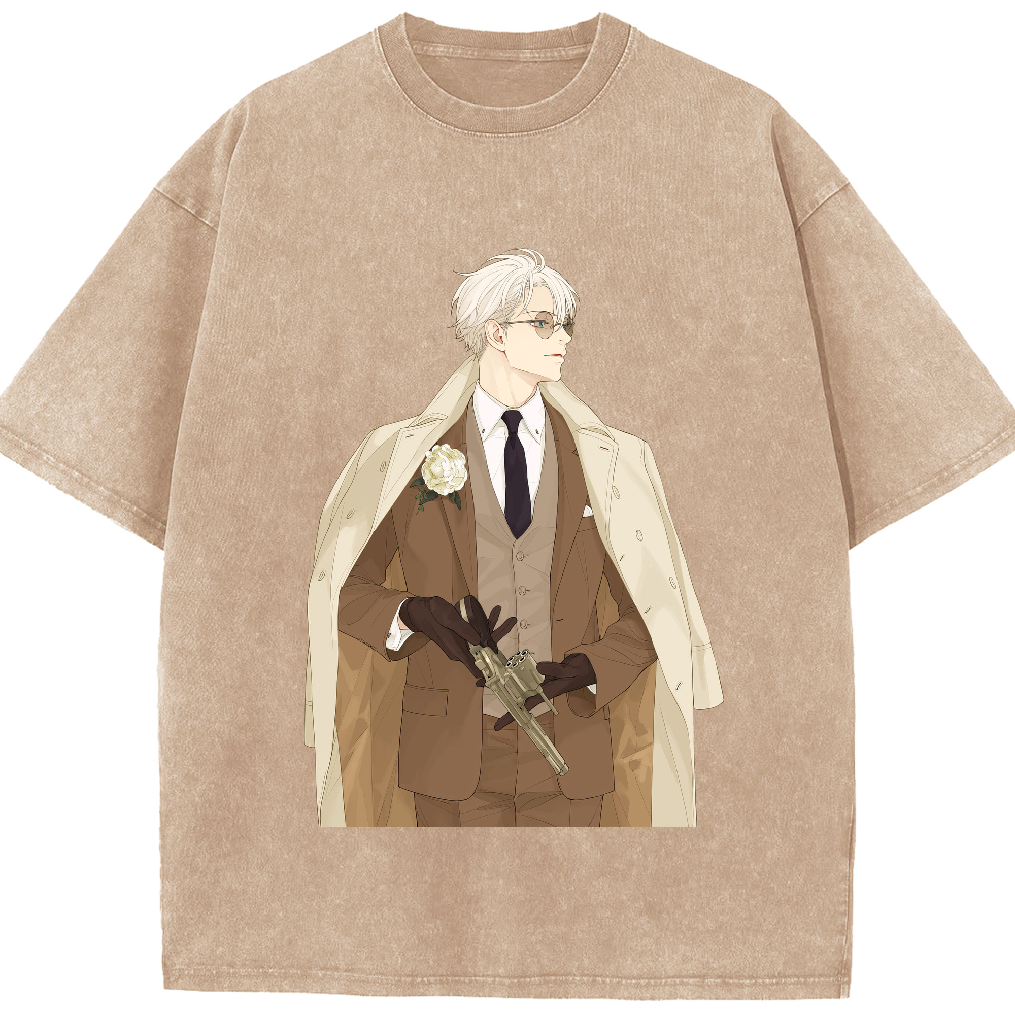 （画像用） 呪術廻戦 Jujutsu Kaisen 綿100% ヴィンテージ風 半袖Tシャツ（フロントプリント）