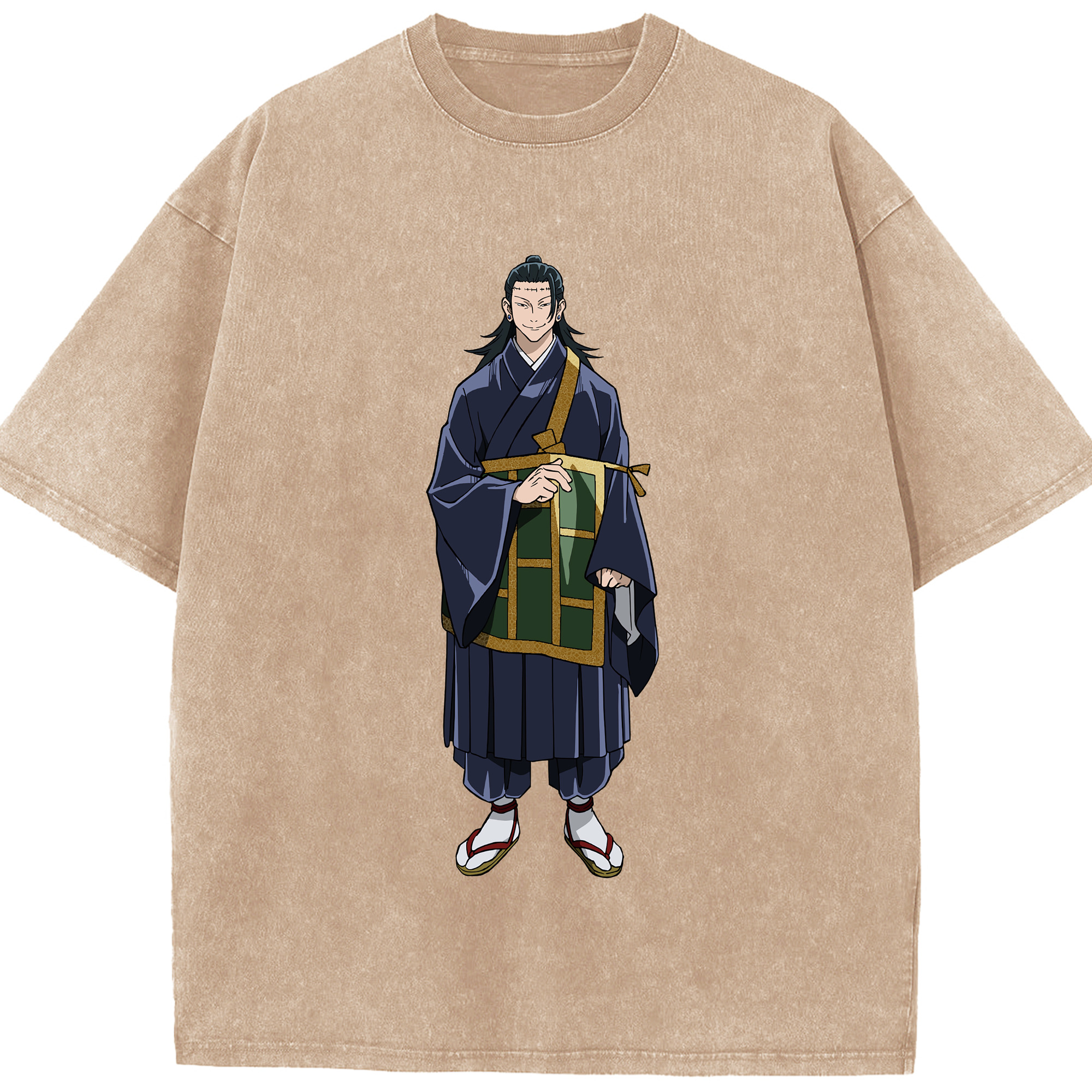 （画像用） 呪術廻戦 Jujutsu Kaisen 綿100% ヴィンテージ風 半袖Tシャツ（フロントプリント）