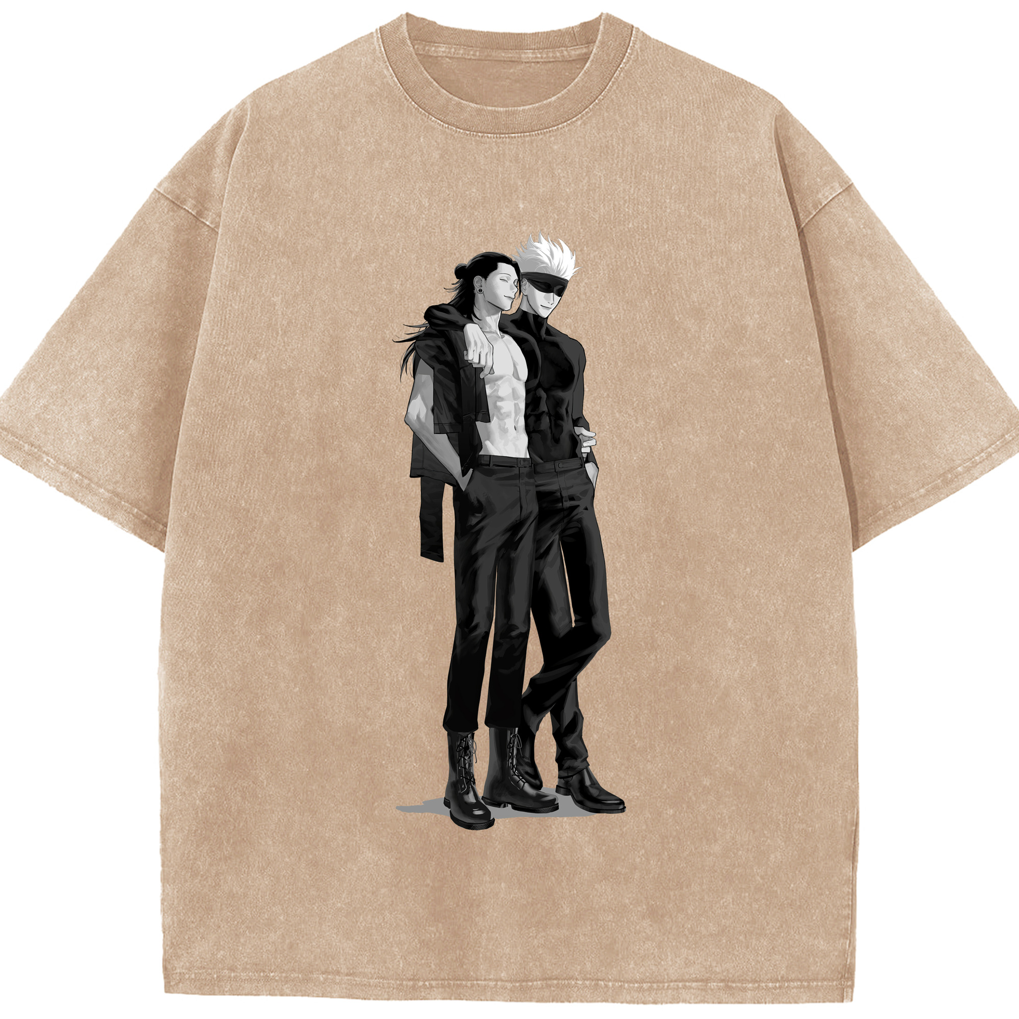 （画像用） 呪術廻戦 Jujutsu Kaisen 綿100% ヴィンテージ風 半袖Tシャツ（フロントプリント）
