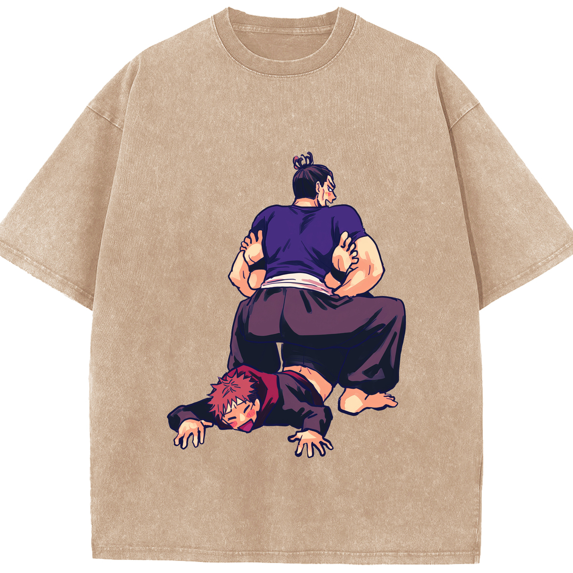 （画像用） 呪術廻戦 Jujutsu Kaisen 綿100% ヴィンテージ風 半袖Tシャツ（フロントプリント）