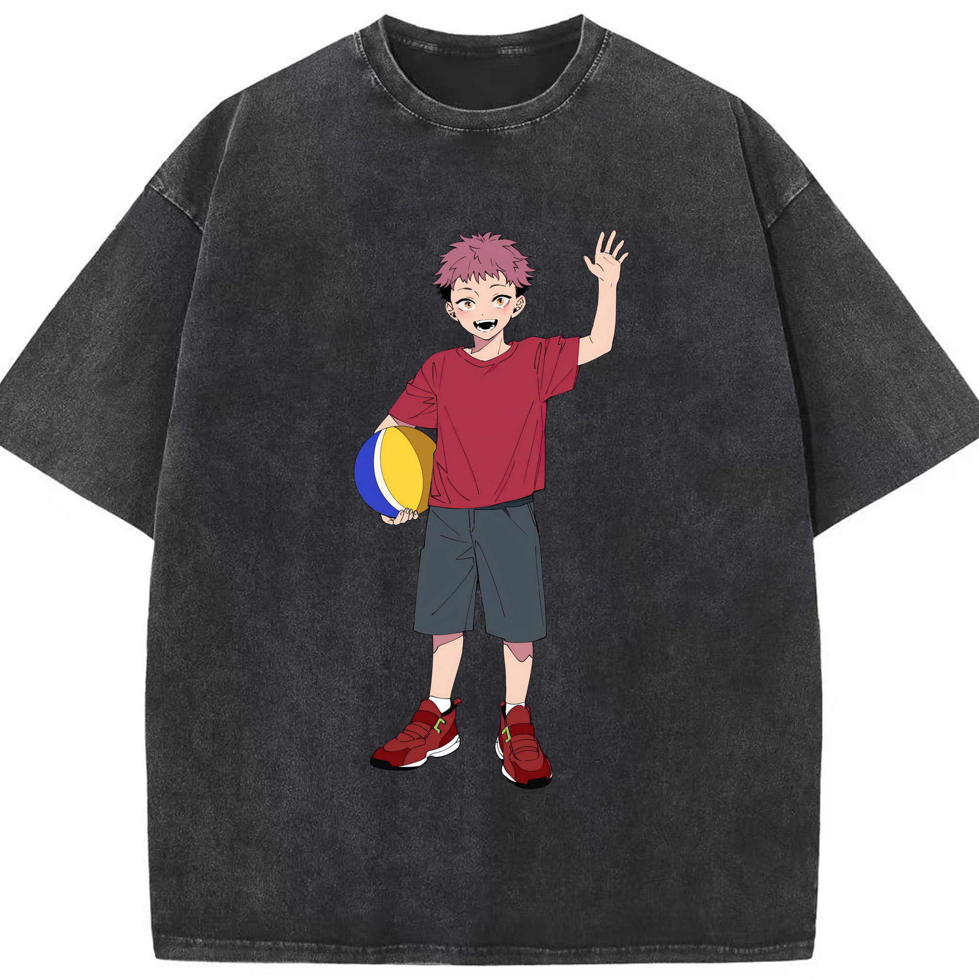 （画像用） 呪術廻戦 Jujutsu Kaisen 綿100% ヴィンテージ風 半袖Tシャツ（フロントプリント）