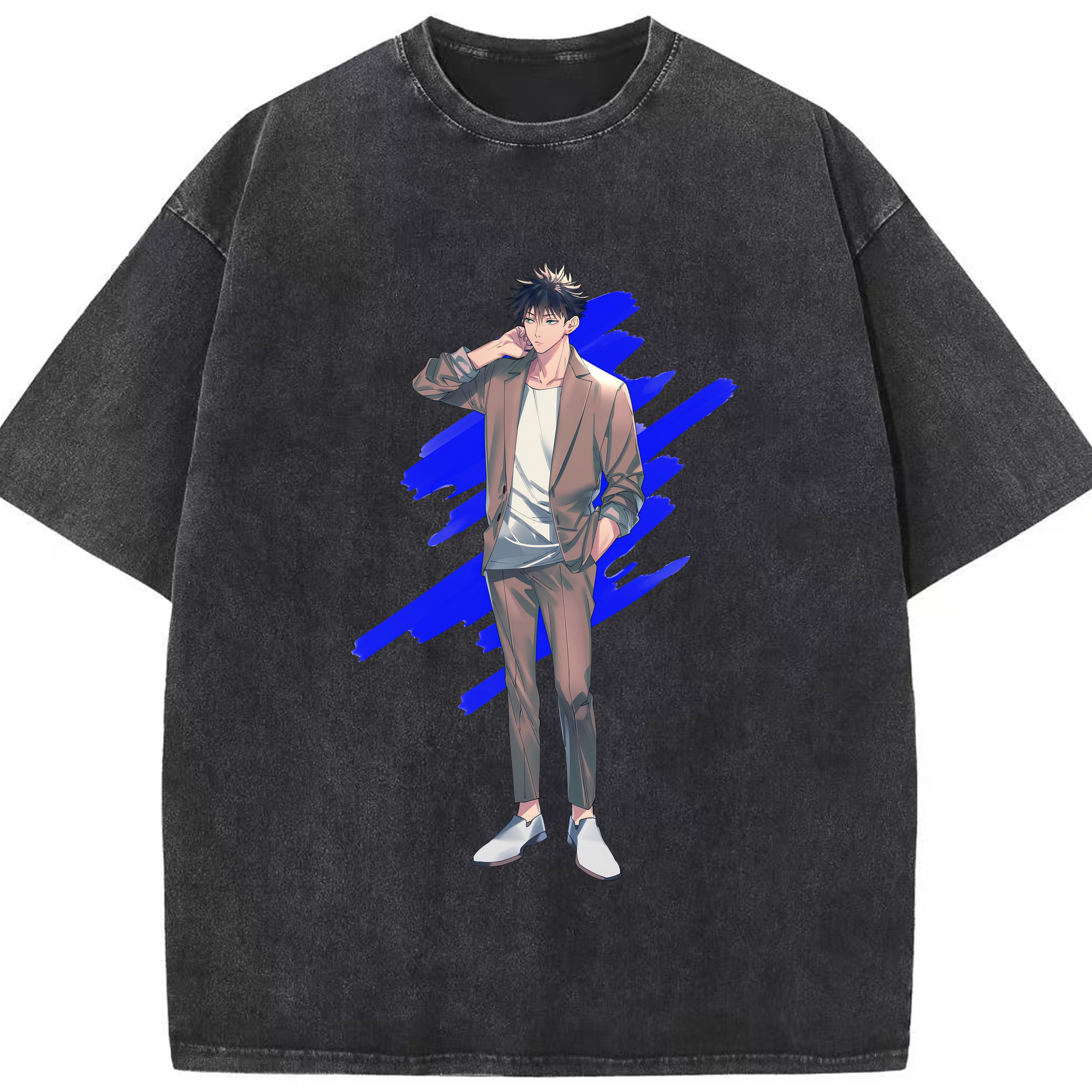（画像用） 呪術廻戦 Jujutsu Kaisen 綿100% ヴィンテージ風 半袖Tシャツ（フロントプリント）