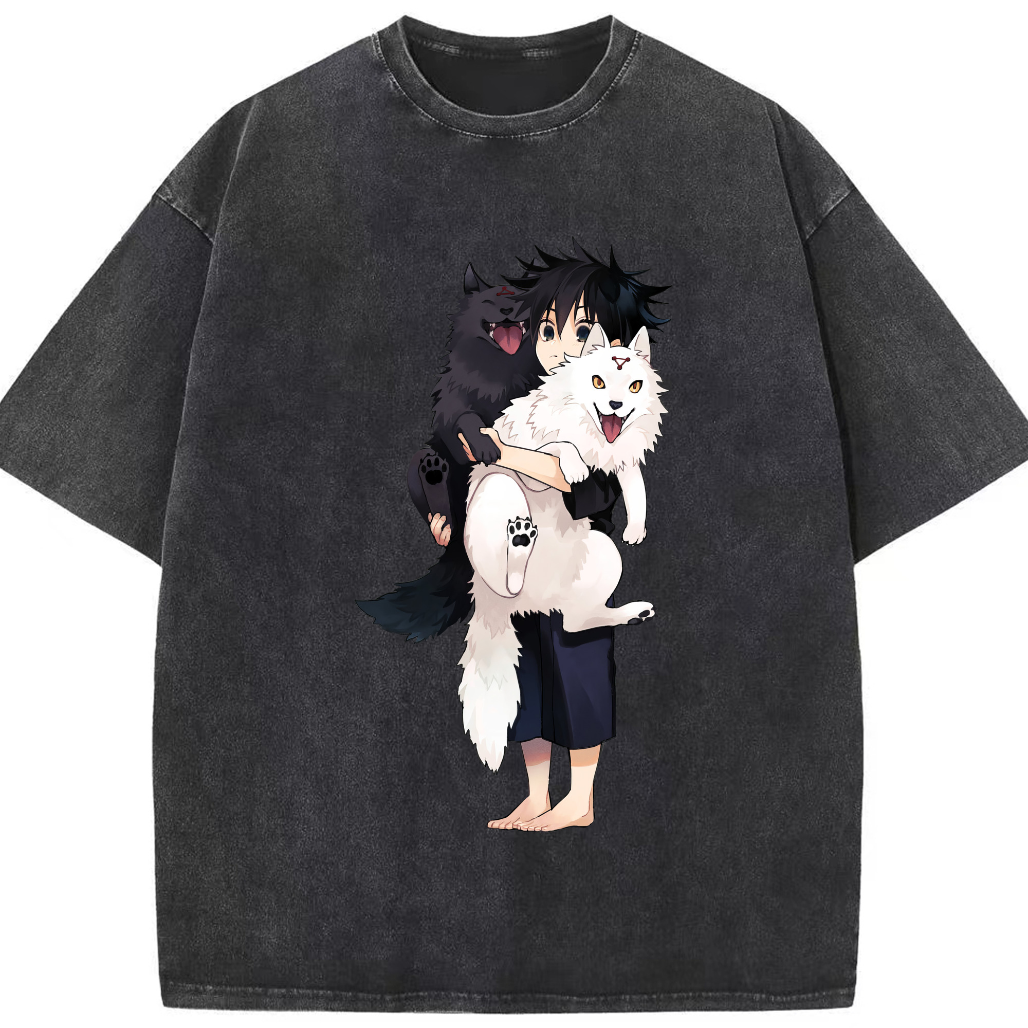 （画像用） 呪術廻戦 Jujutsu Kaisen 綿100% ヴィンテージ風 半袖Tシャツ（フロントプリント）